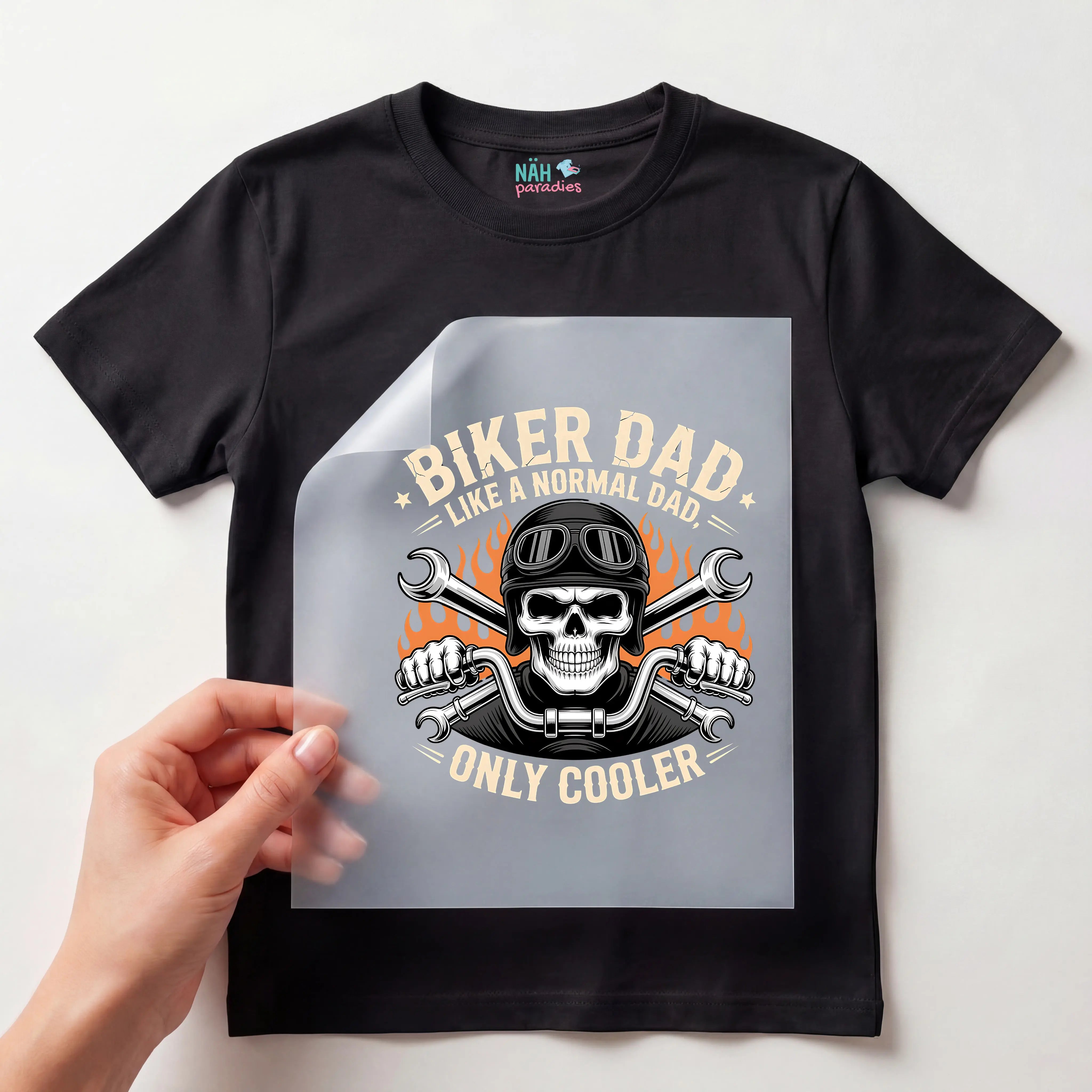 Bügelbild Biker Dad