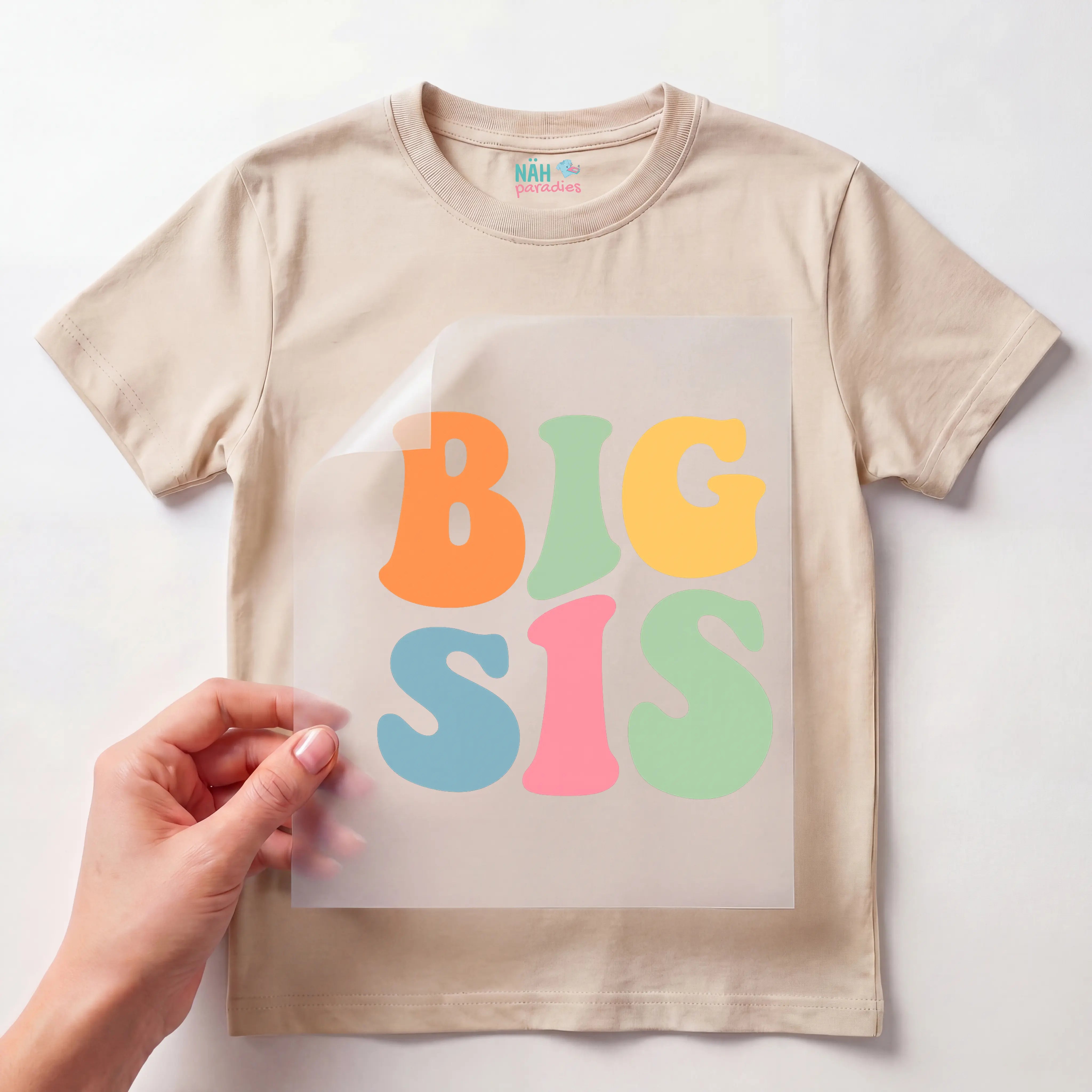 Bügelbild Big Sis Pastel