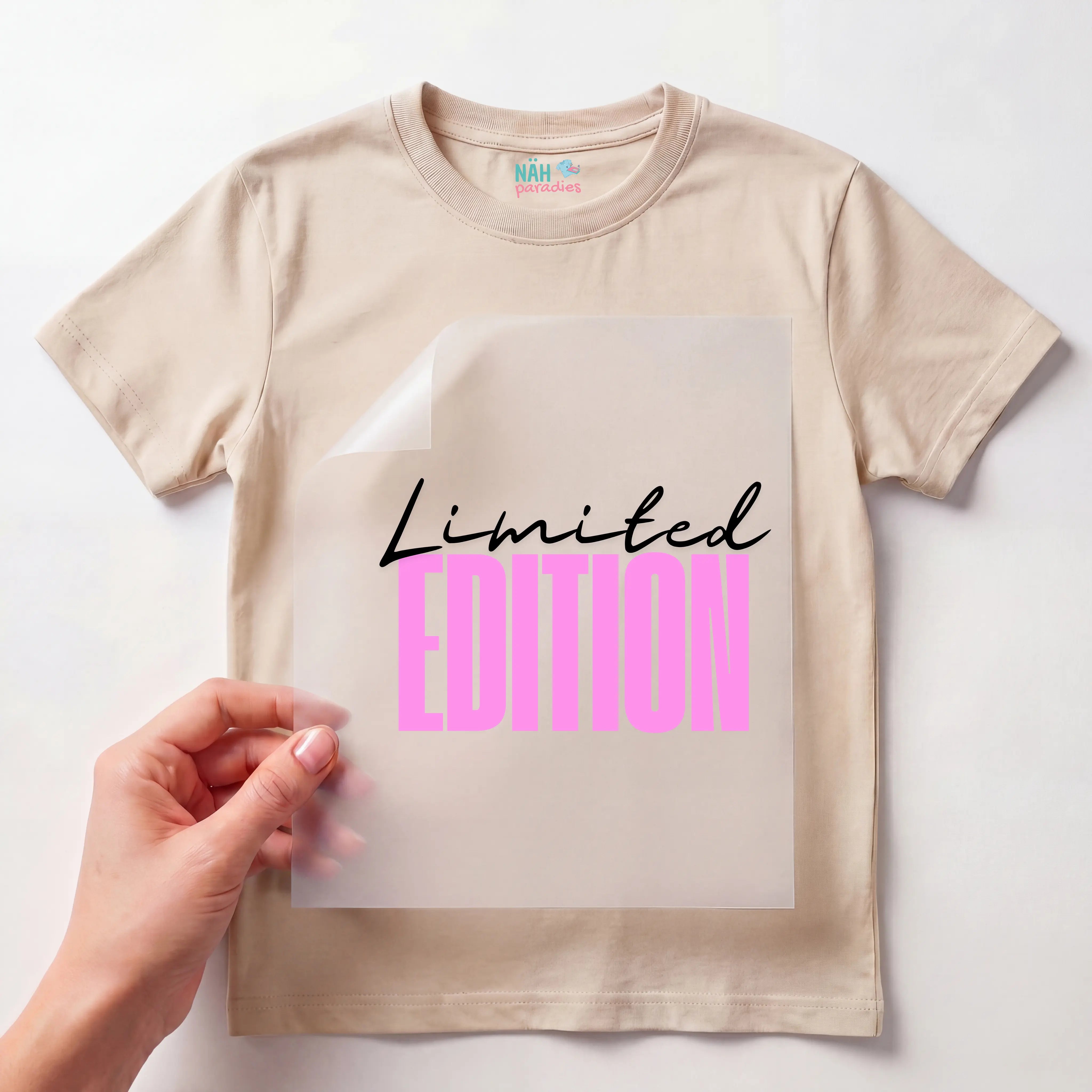 Bügelbild Schriftzug Limited Edition Pink