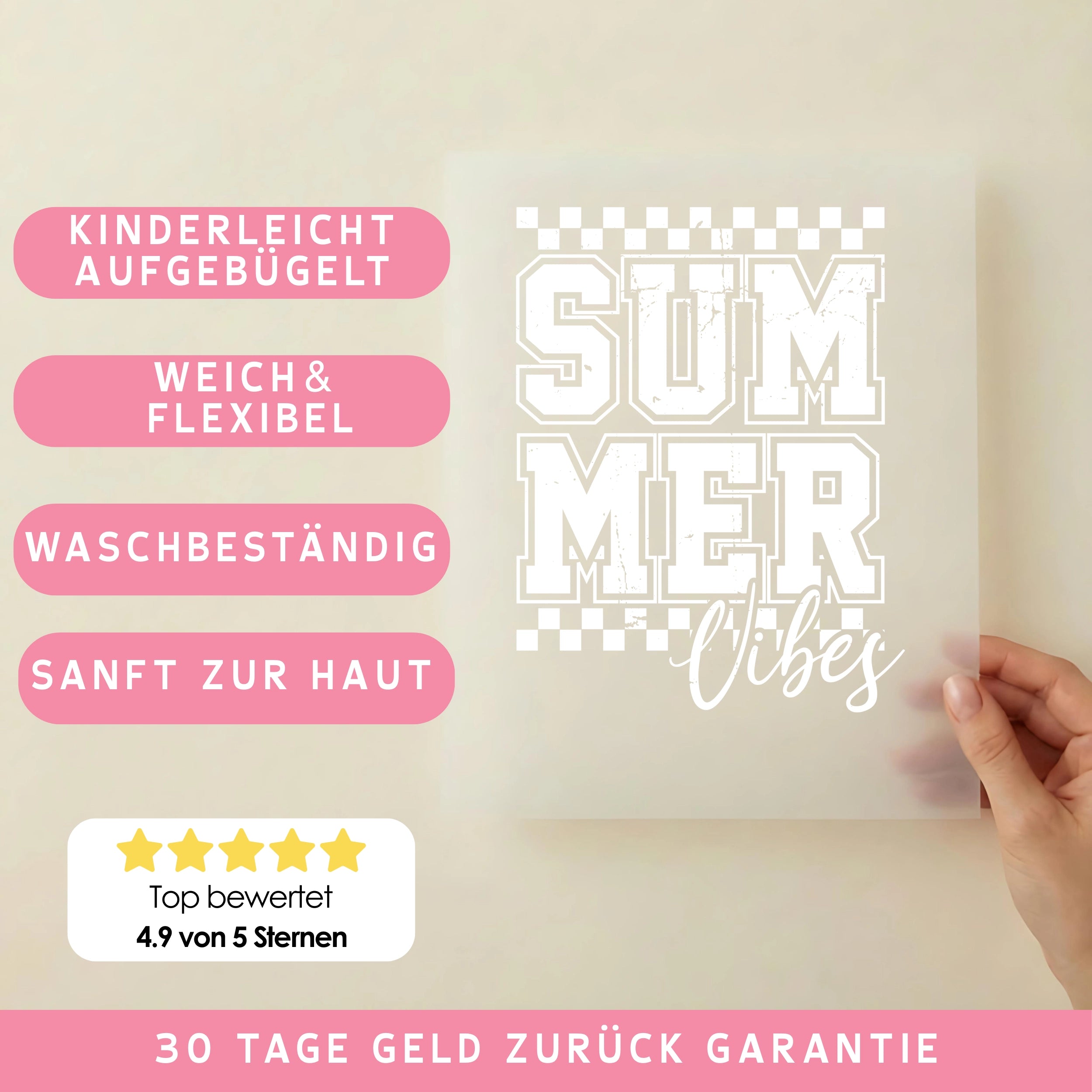 Bügelbild Summer Vibes Retro