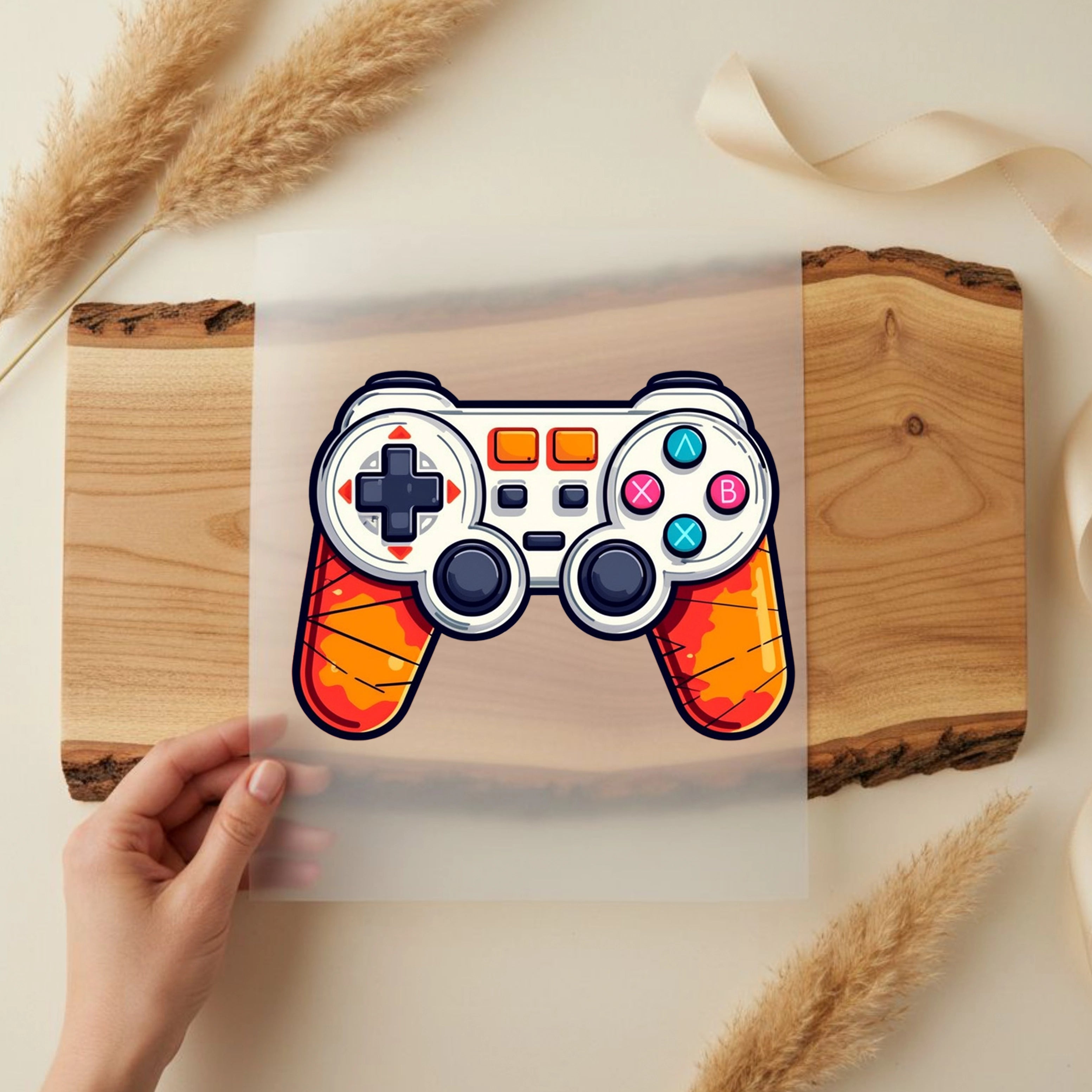 Bügelbild Gamepad Controller Tiger