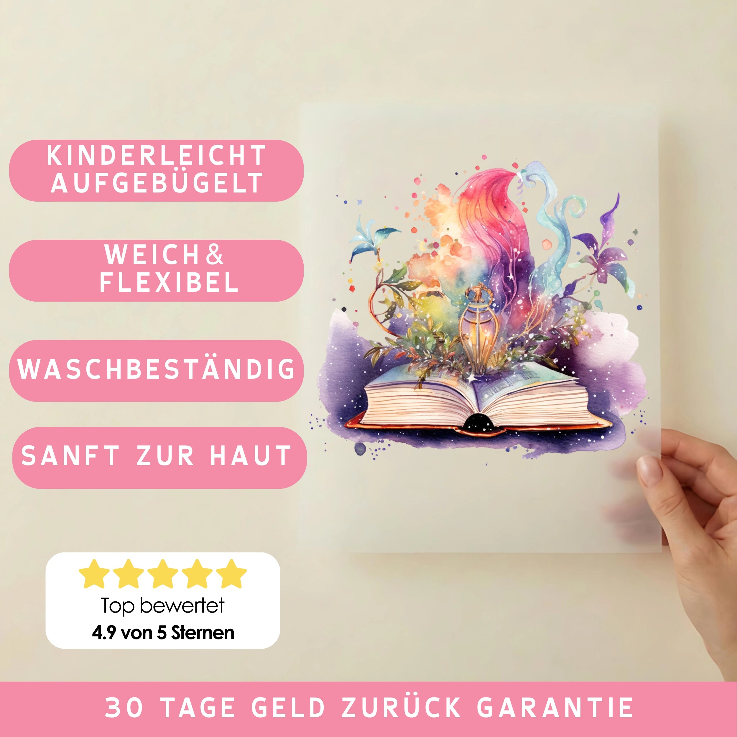 Bügelbild Zauberbuch