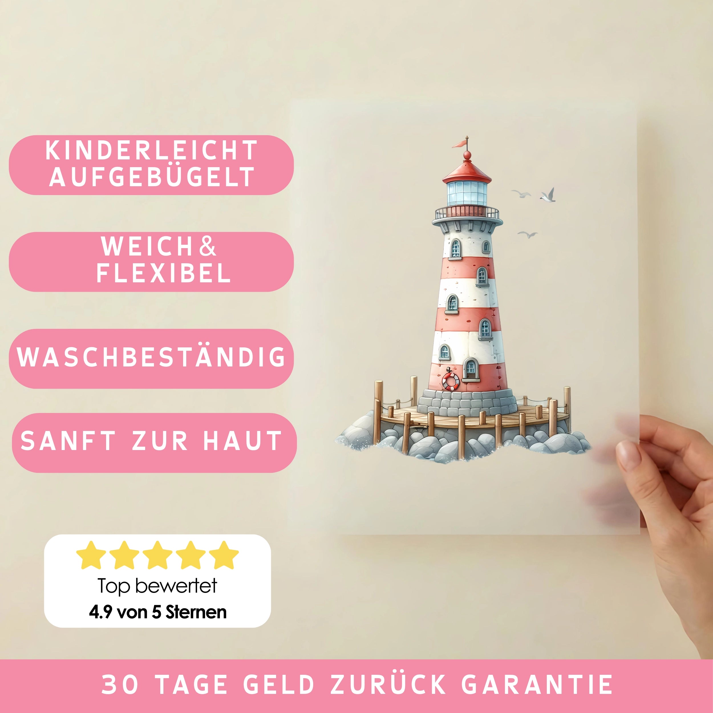 Bügelbild Leuchtturm
