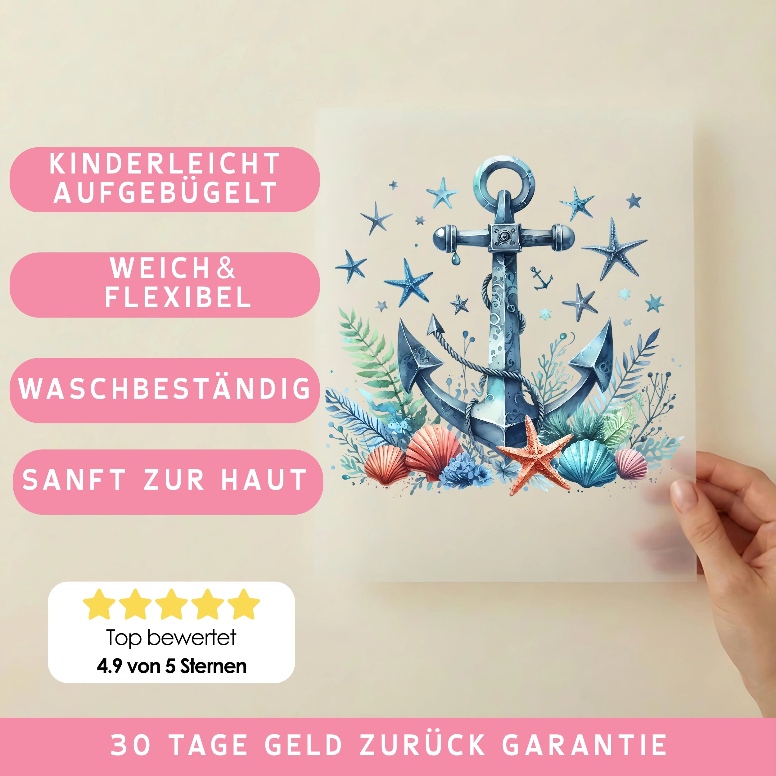 Bügelbild Tiefsee Anker