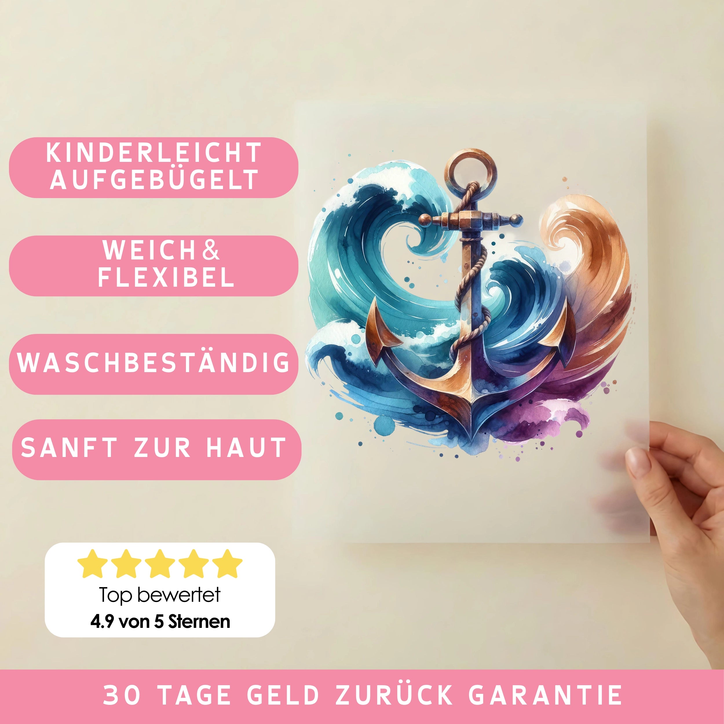 Bügelbild Farbenspiel der See