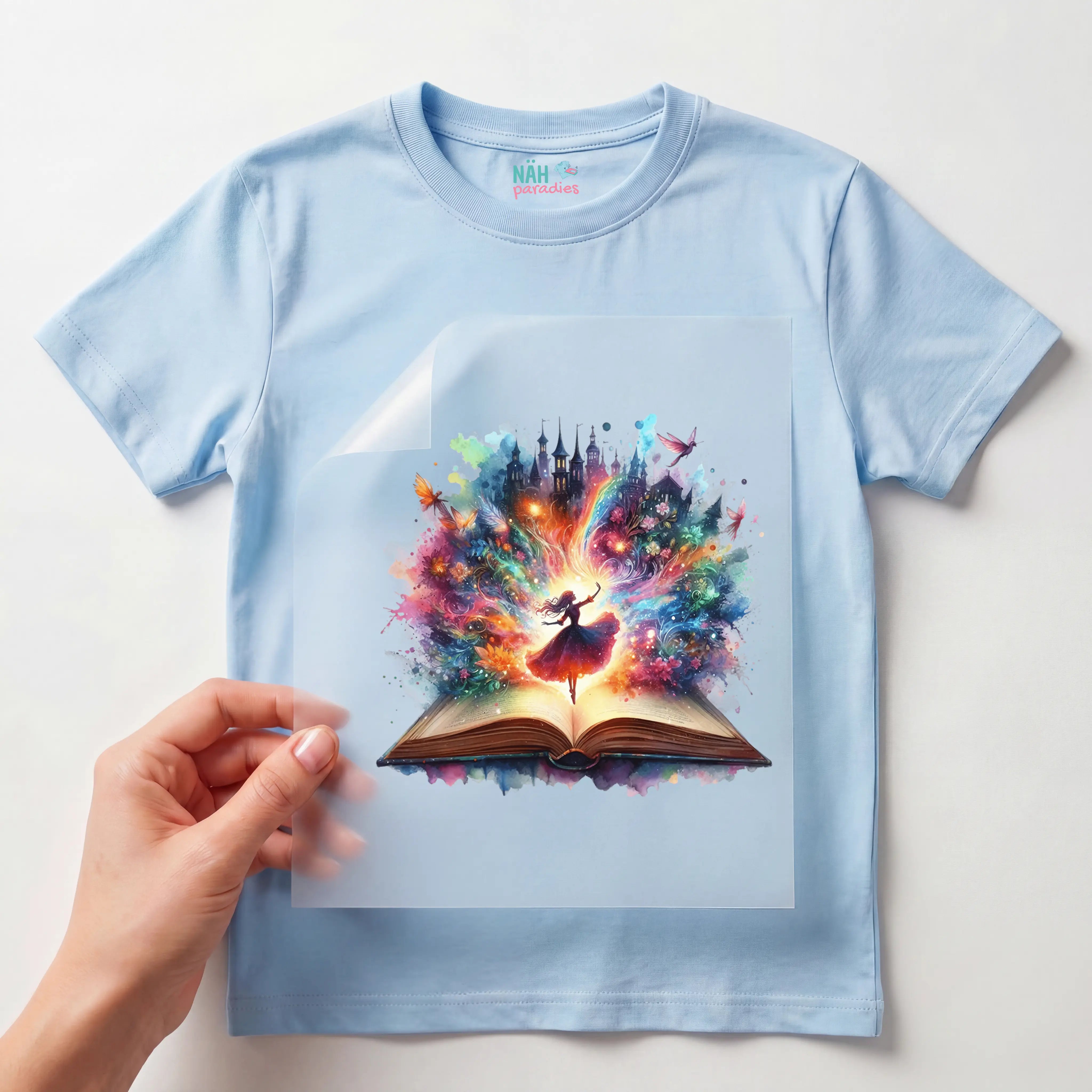 Bügelbild Zauberbuch Fiora Märchenschrift