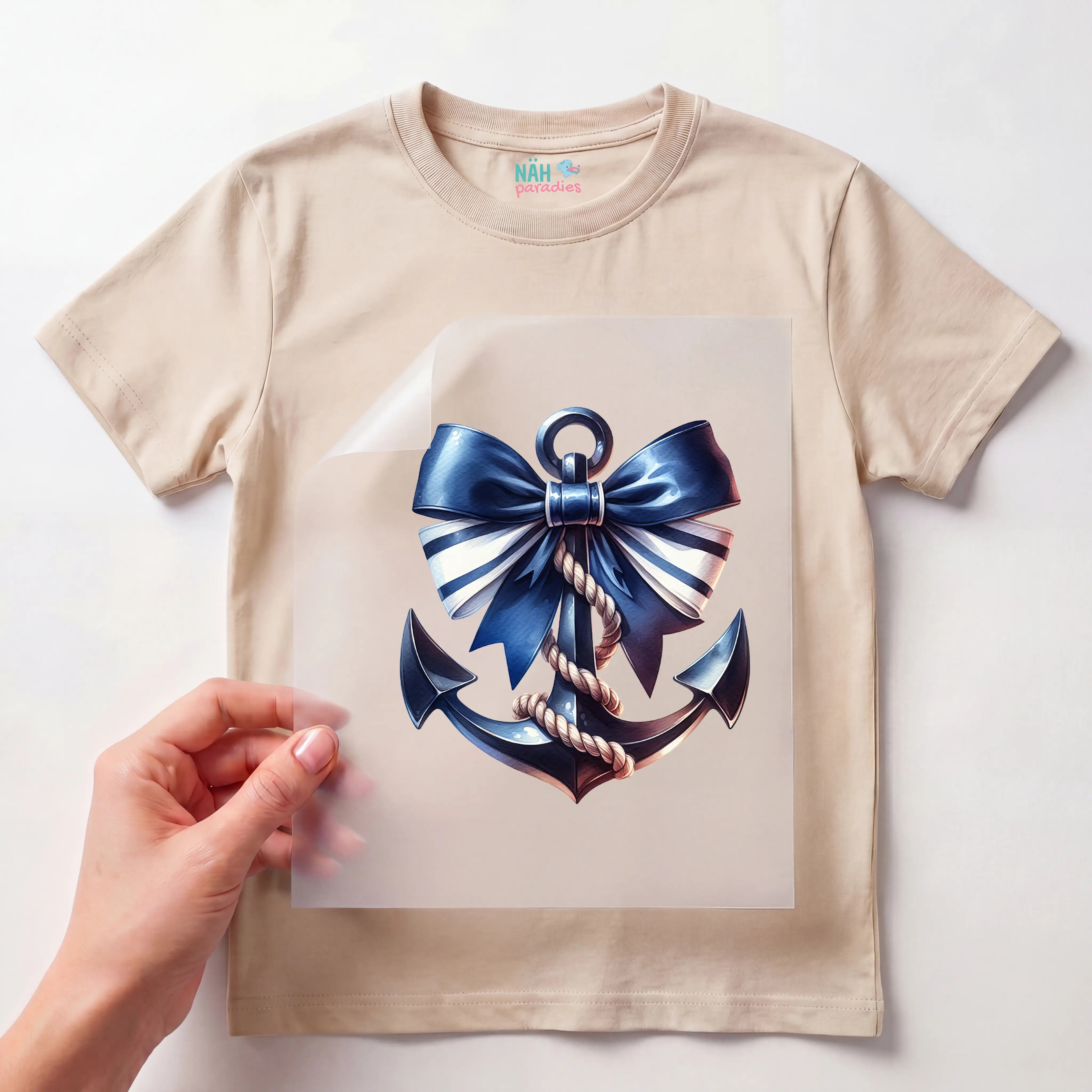 Bügelbild Matrosenbaby Anker