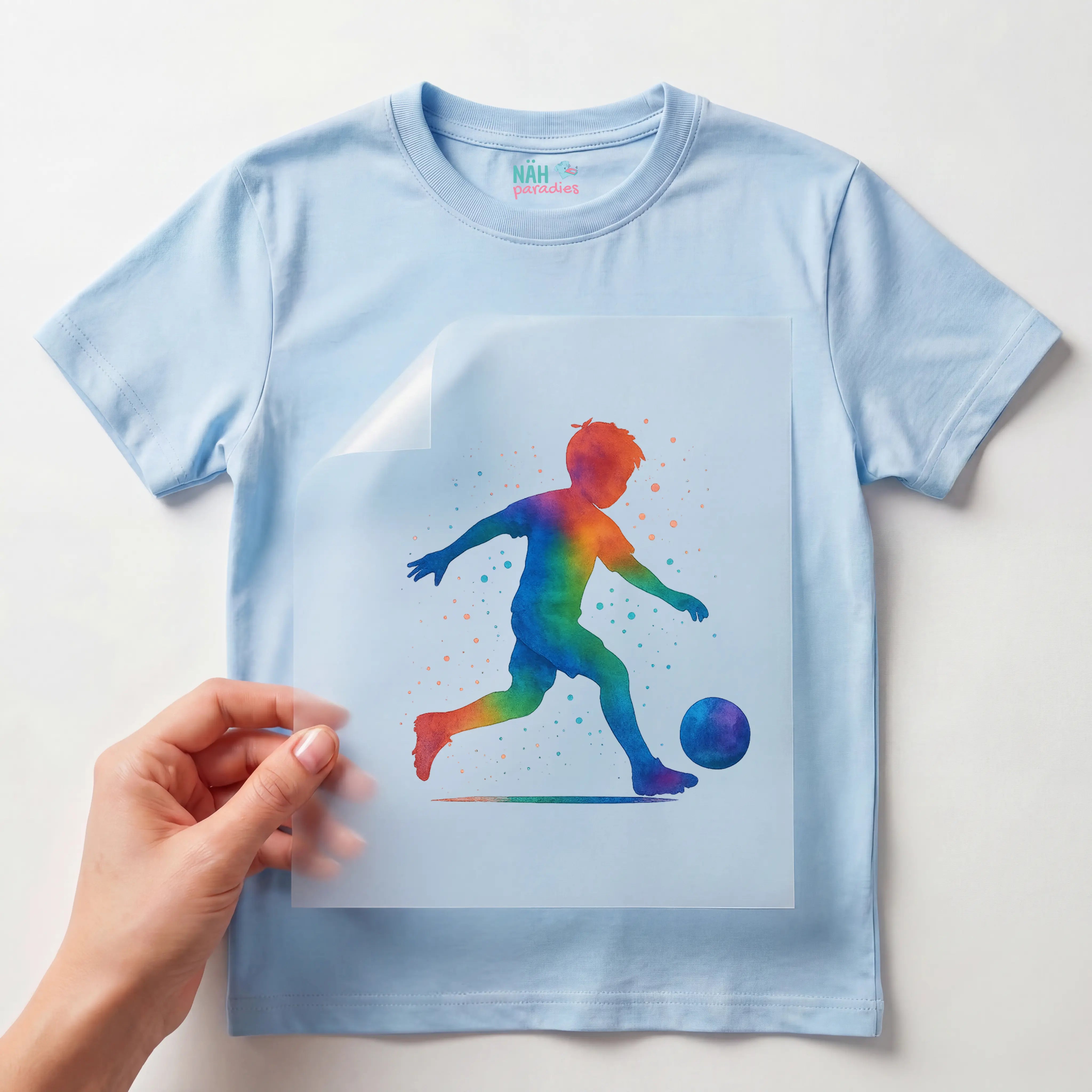 Bügelbild Fußballspieler Splash