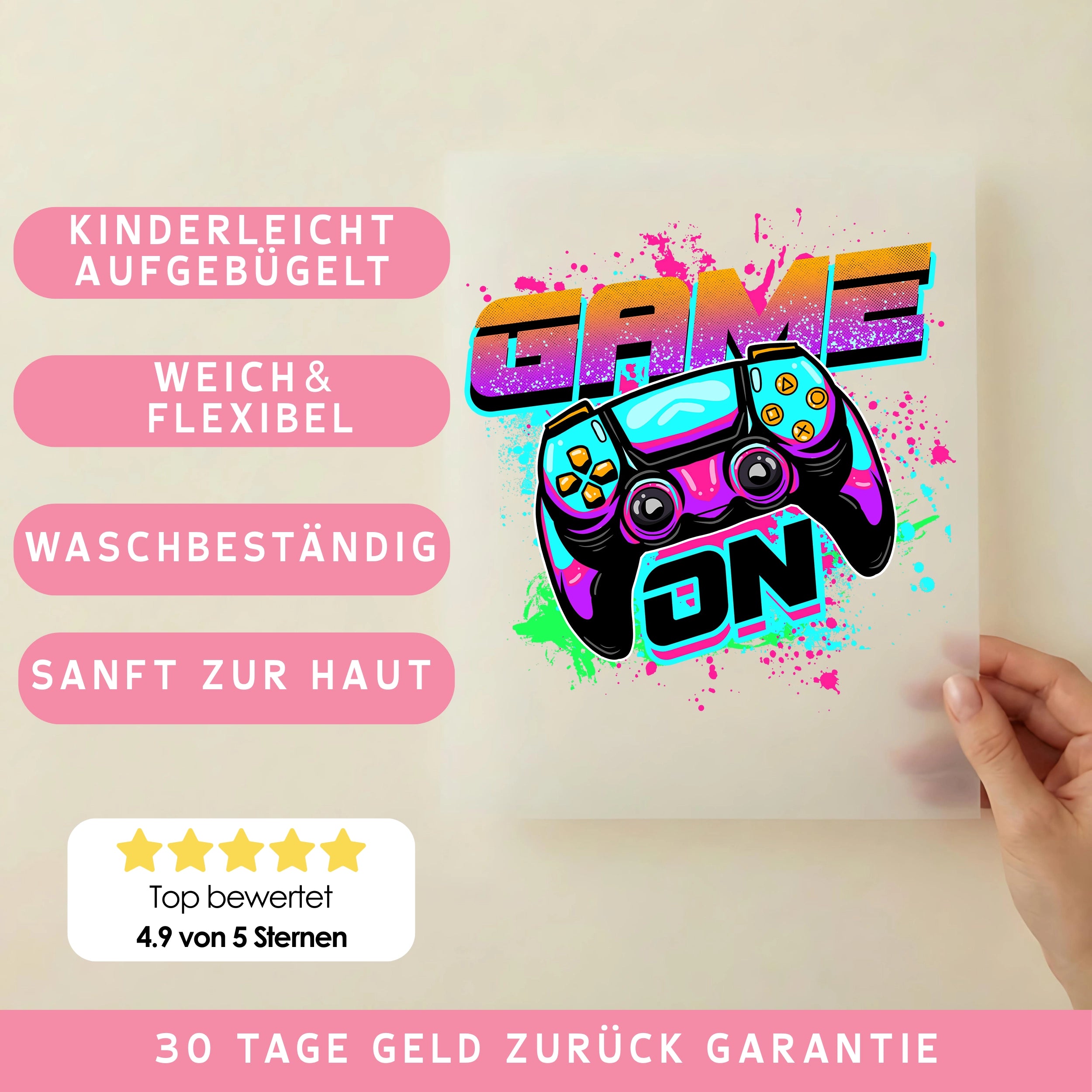 Bügelbild Controller Colorblast