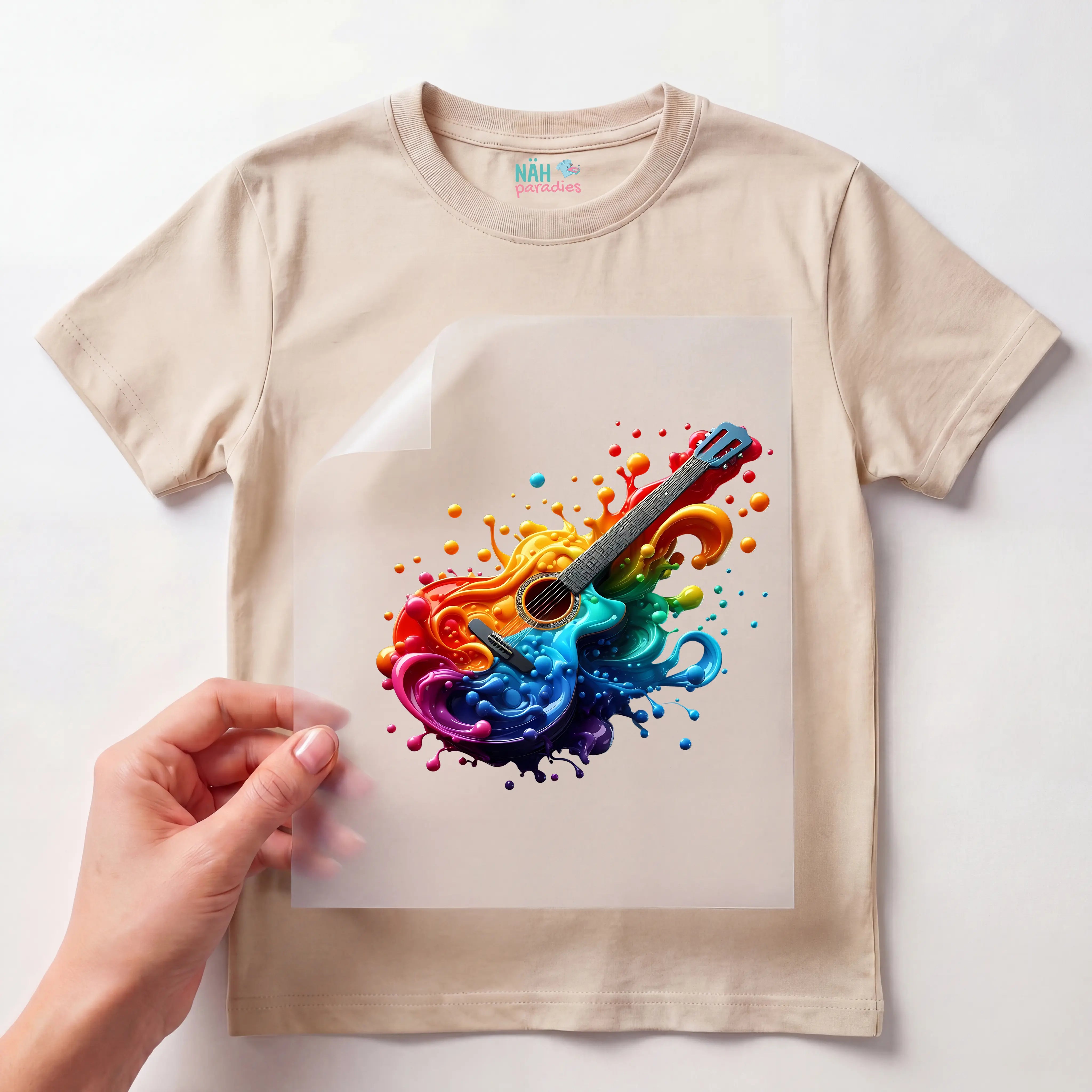 Bügelbild Gitarre Splash
