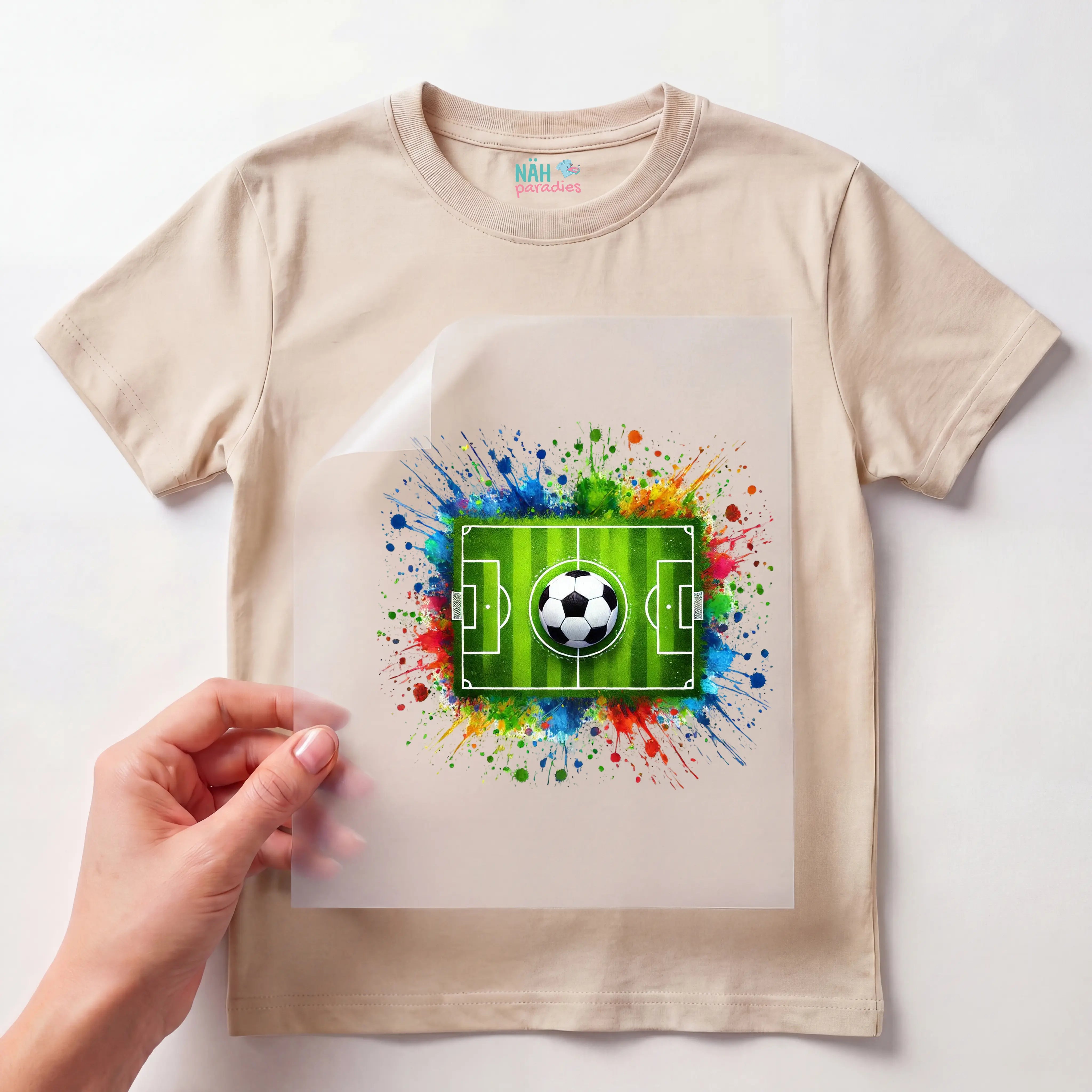 Bügelbild Fußball Splashfield
