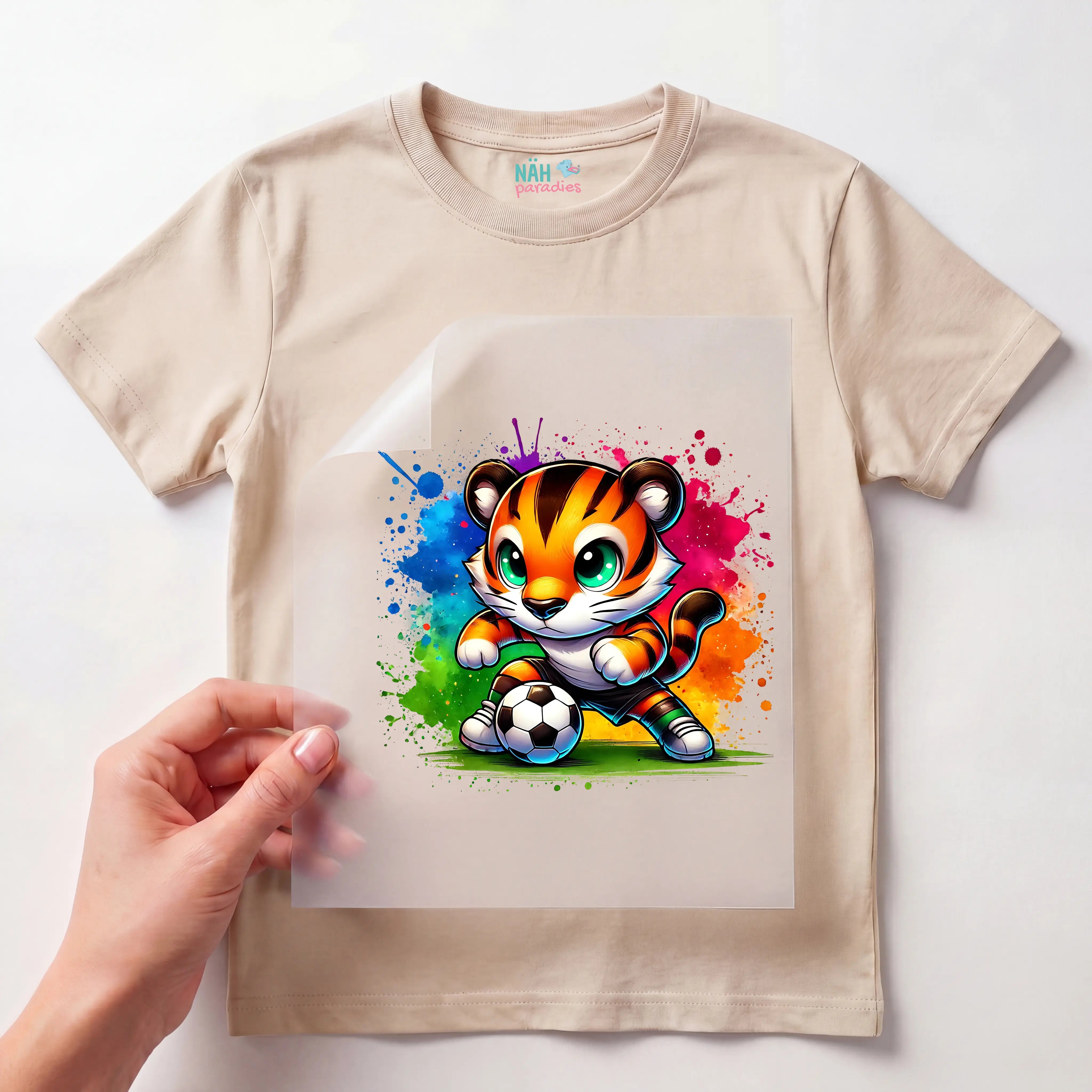Bügelbild Fußball Tiger Sturm