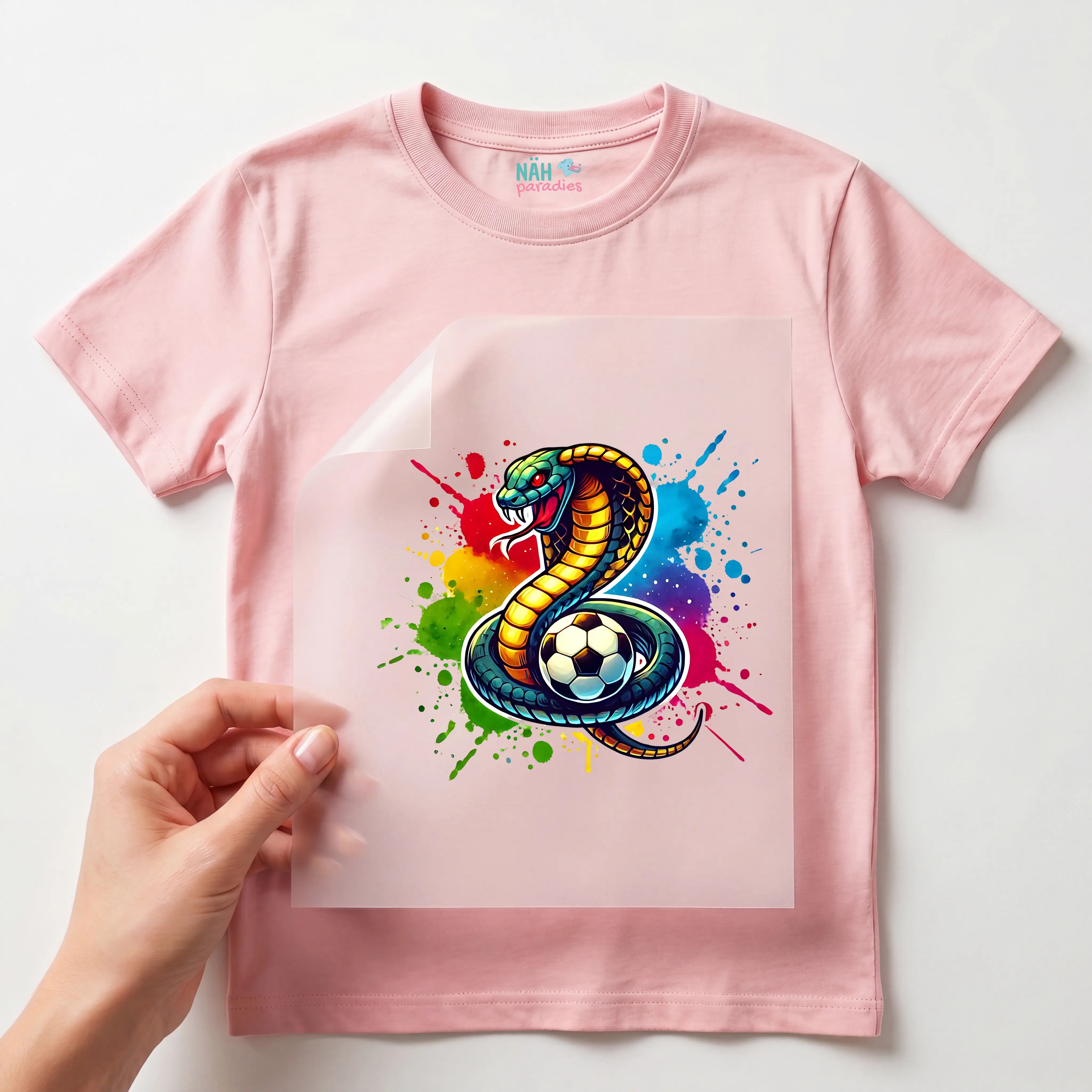 Bügelbild Fußball Snake Shot