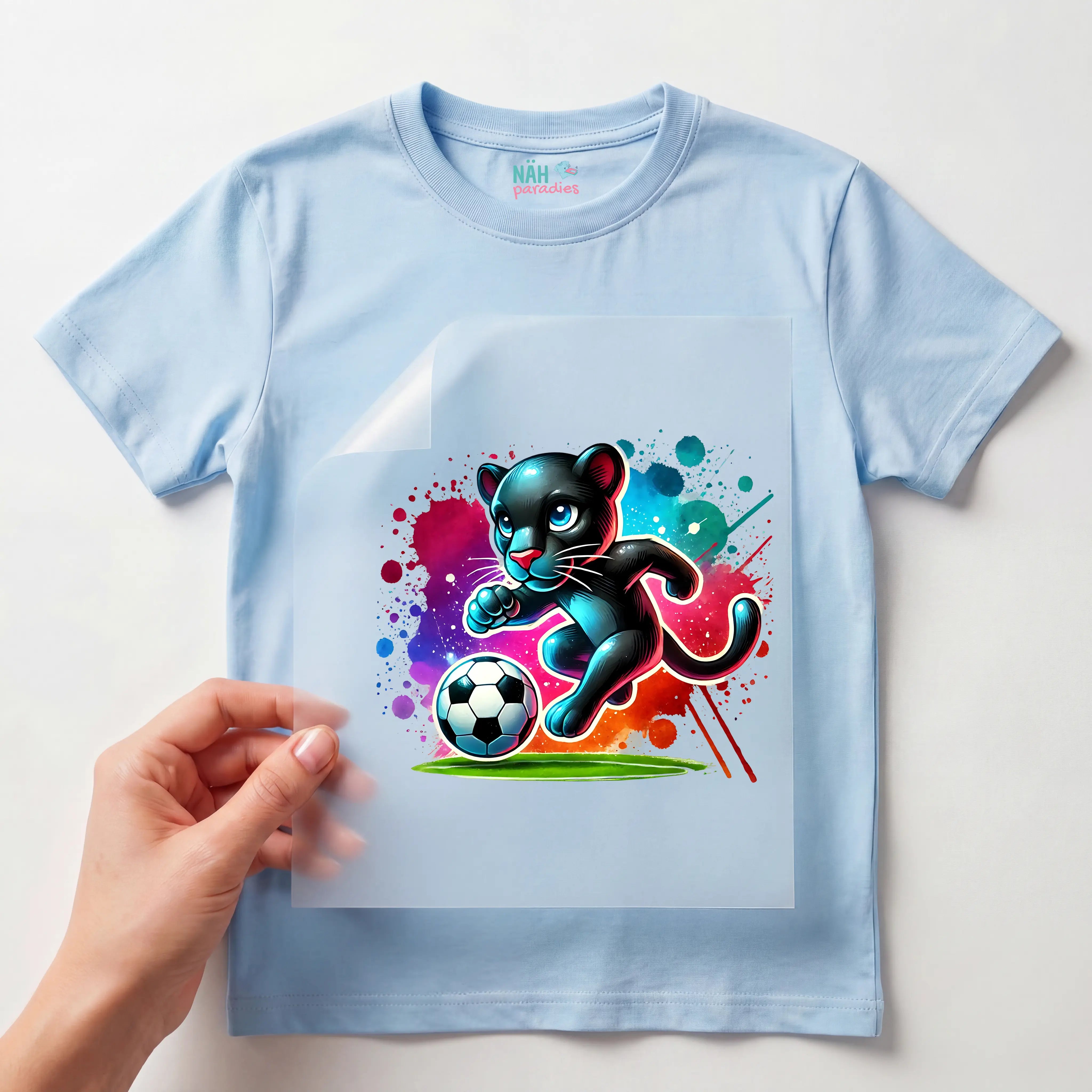 Bügelbild Fußball Panther Speedkick