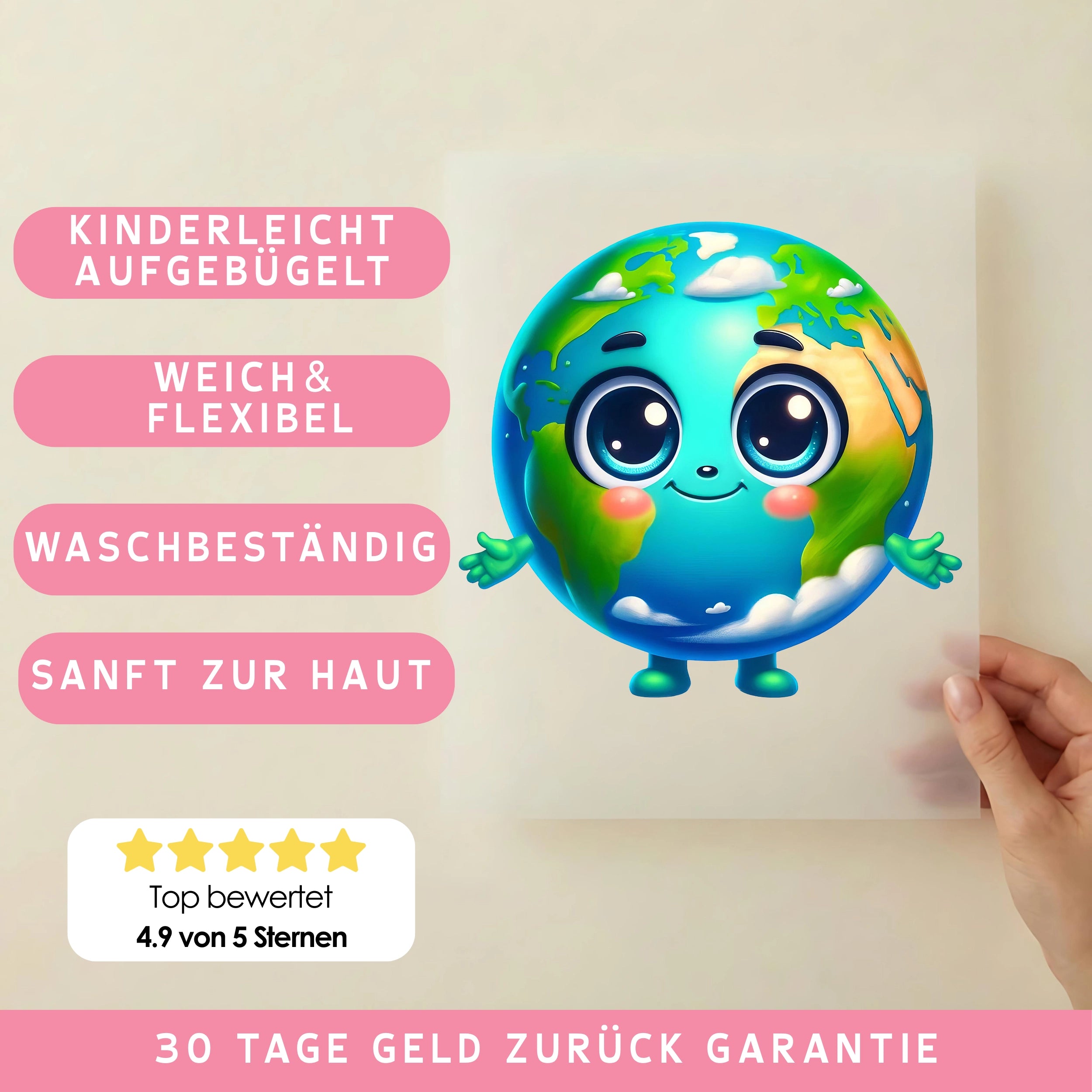 Bügelbild Fröhliche Welt