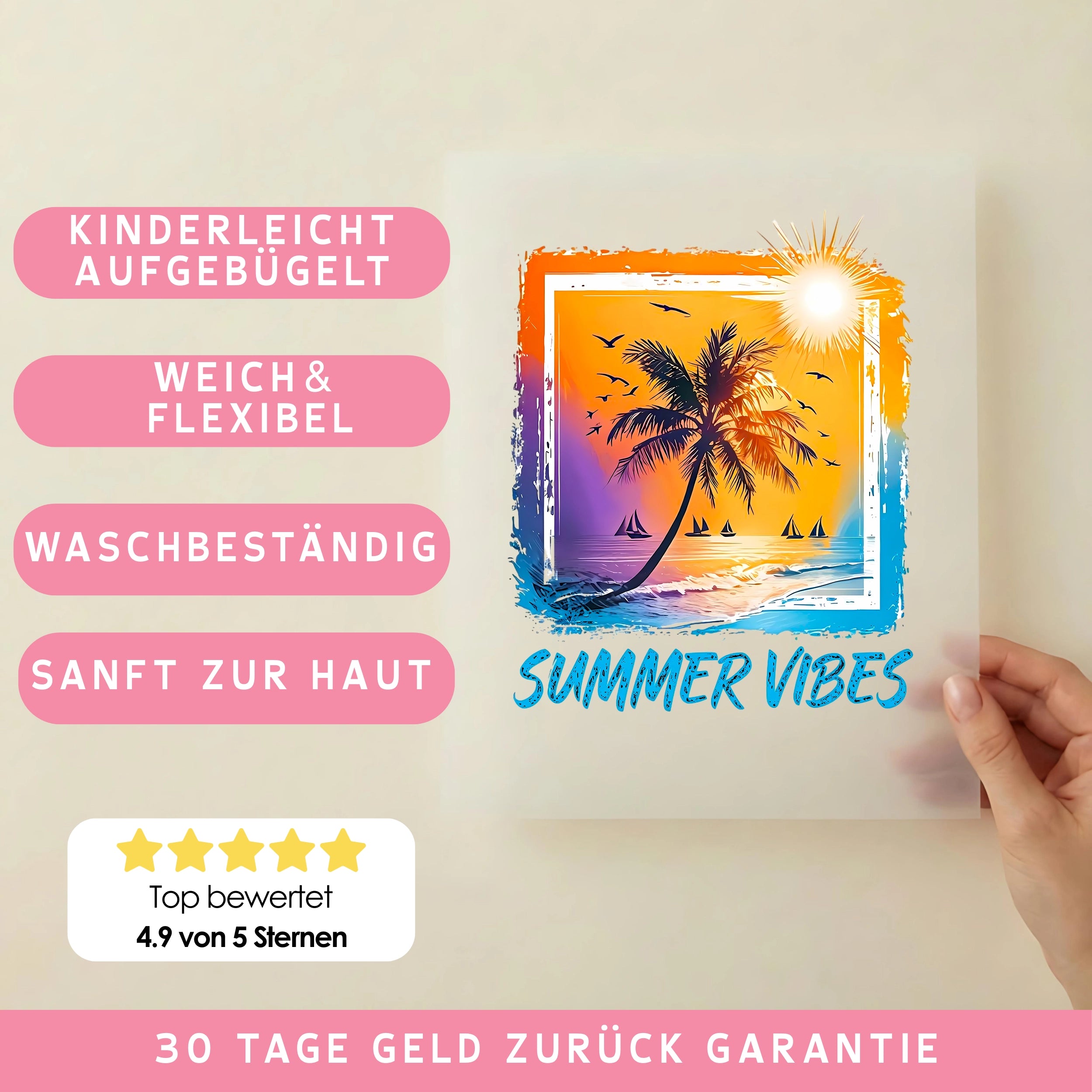 Bügelbild Palmenzauber Summer Vibes