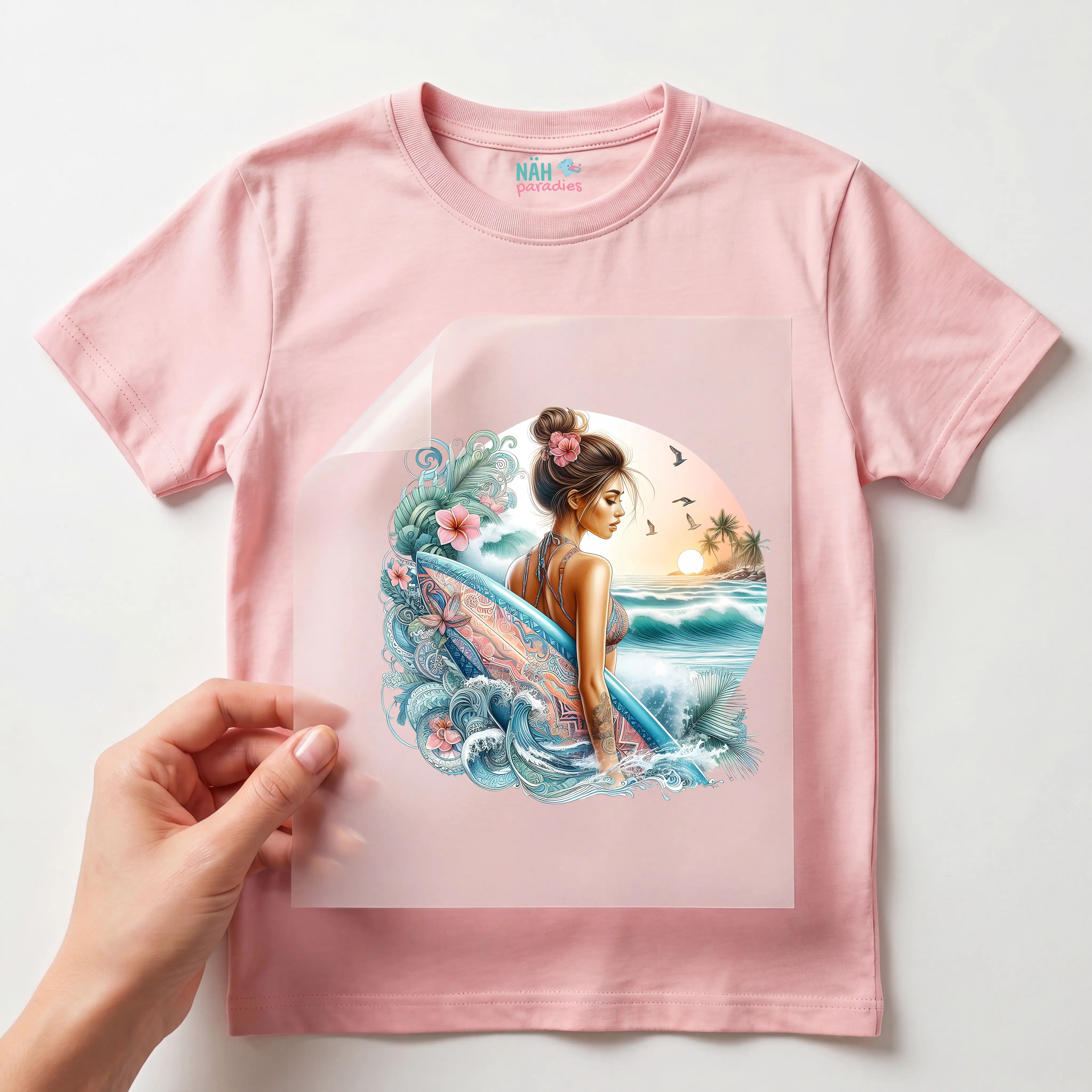 Bügelbild Surfergirl Aloha Spirit