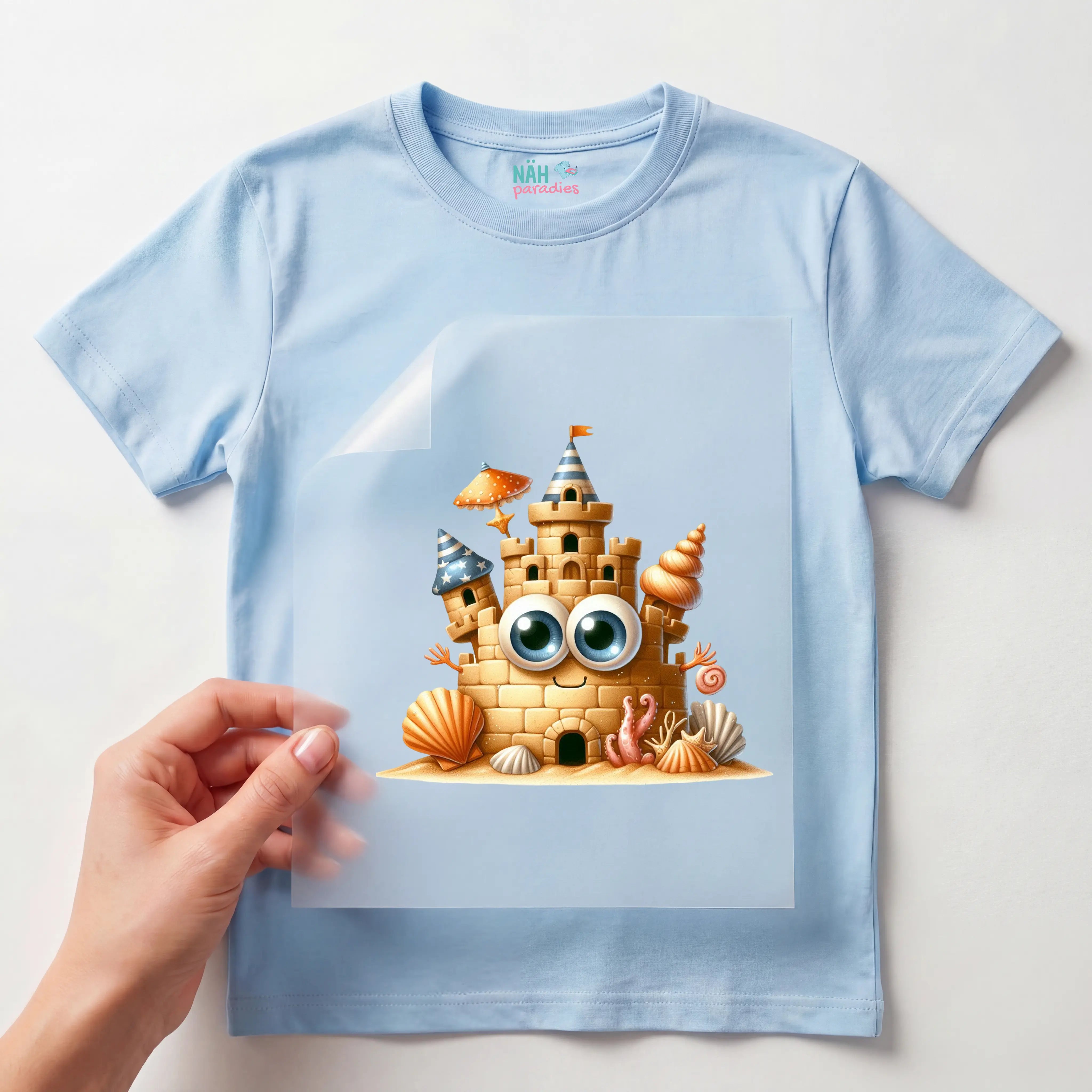 Bügelbild Sandburg Meerlaune