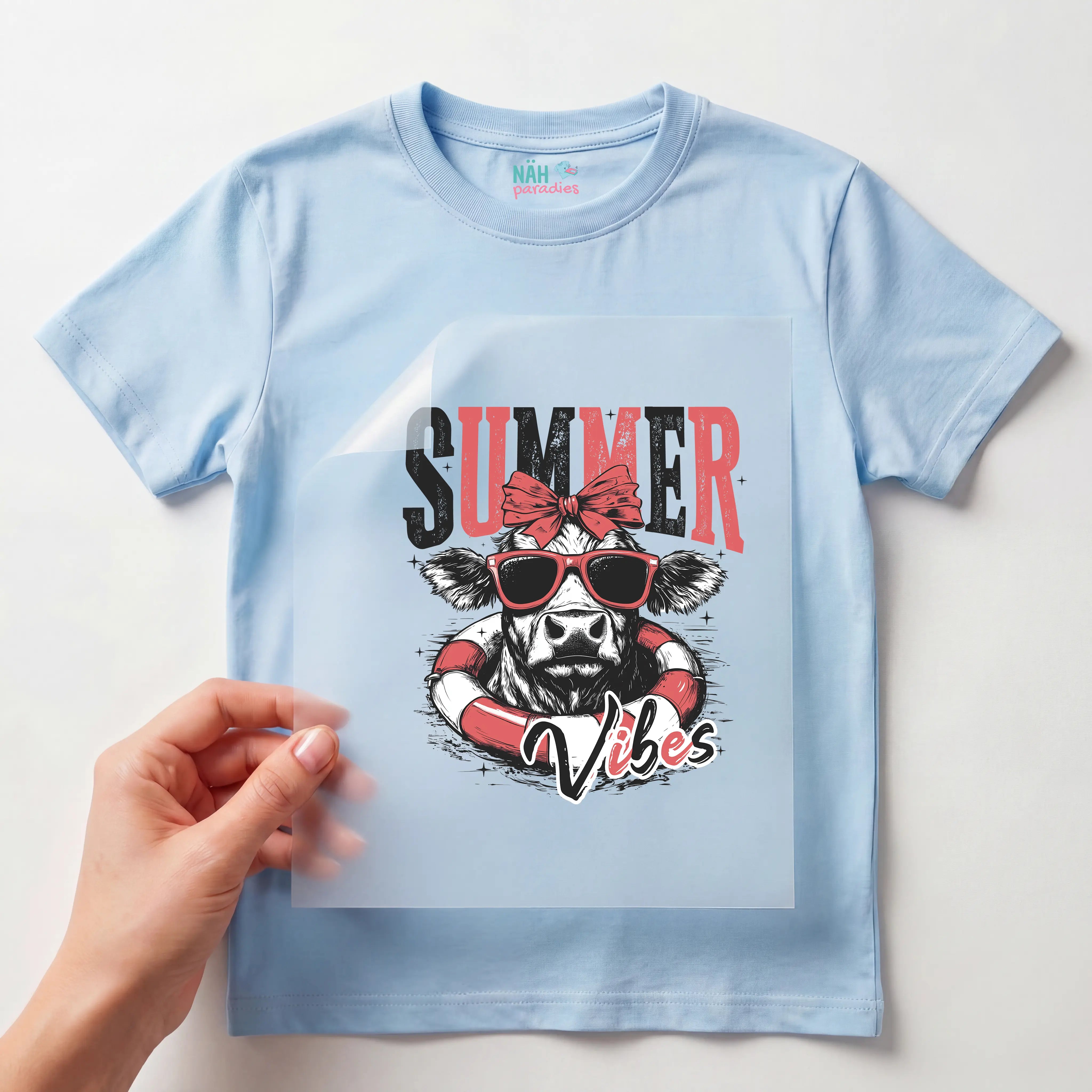 Bügelbild Summer Kuh Vibes