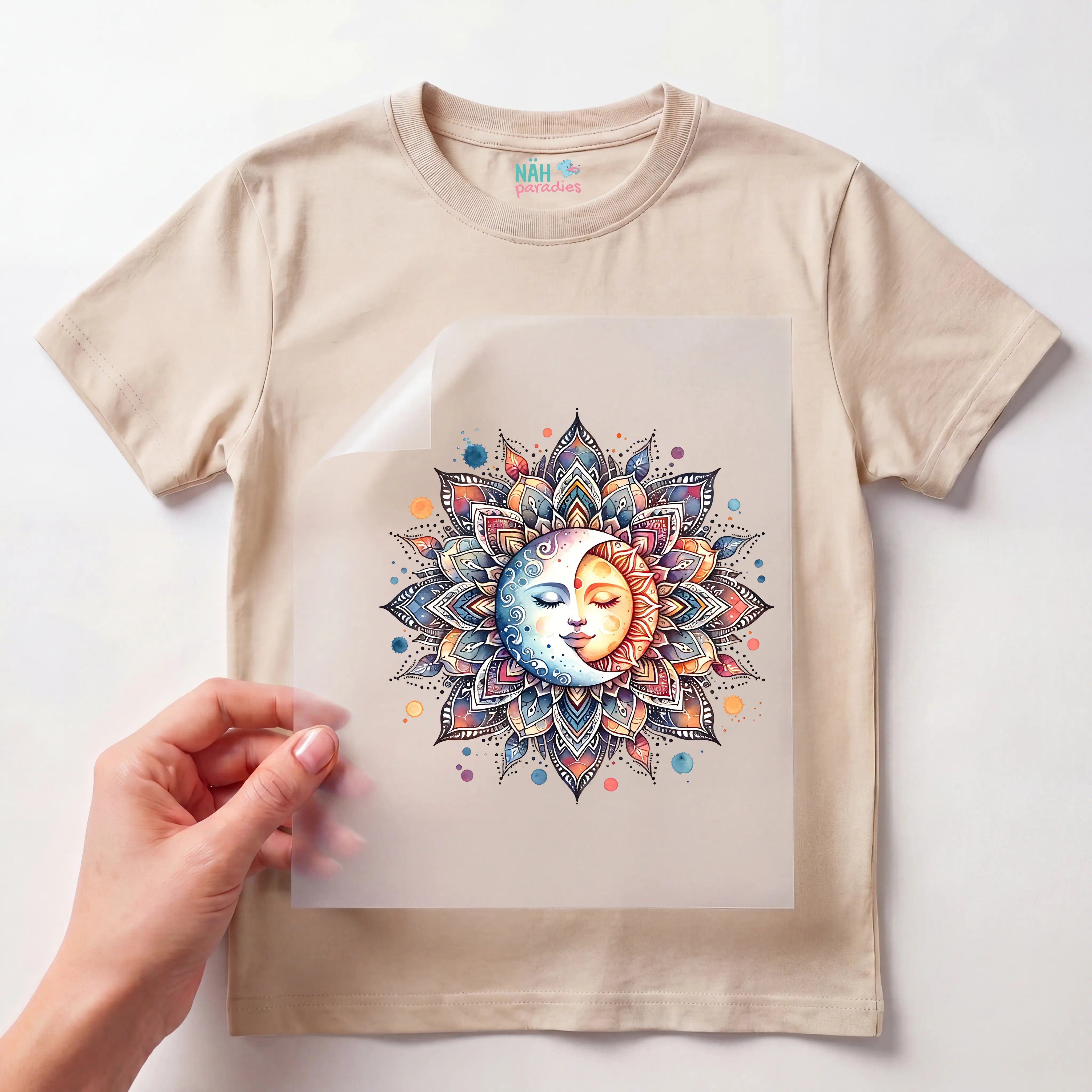 Bügelbild Mandala Sonne Mond