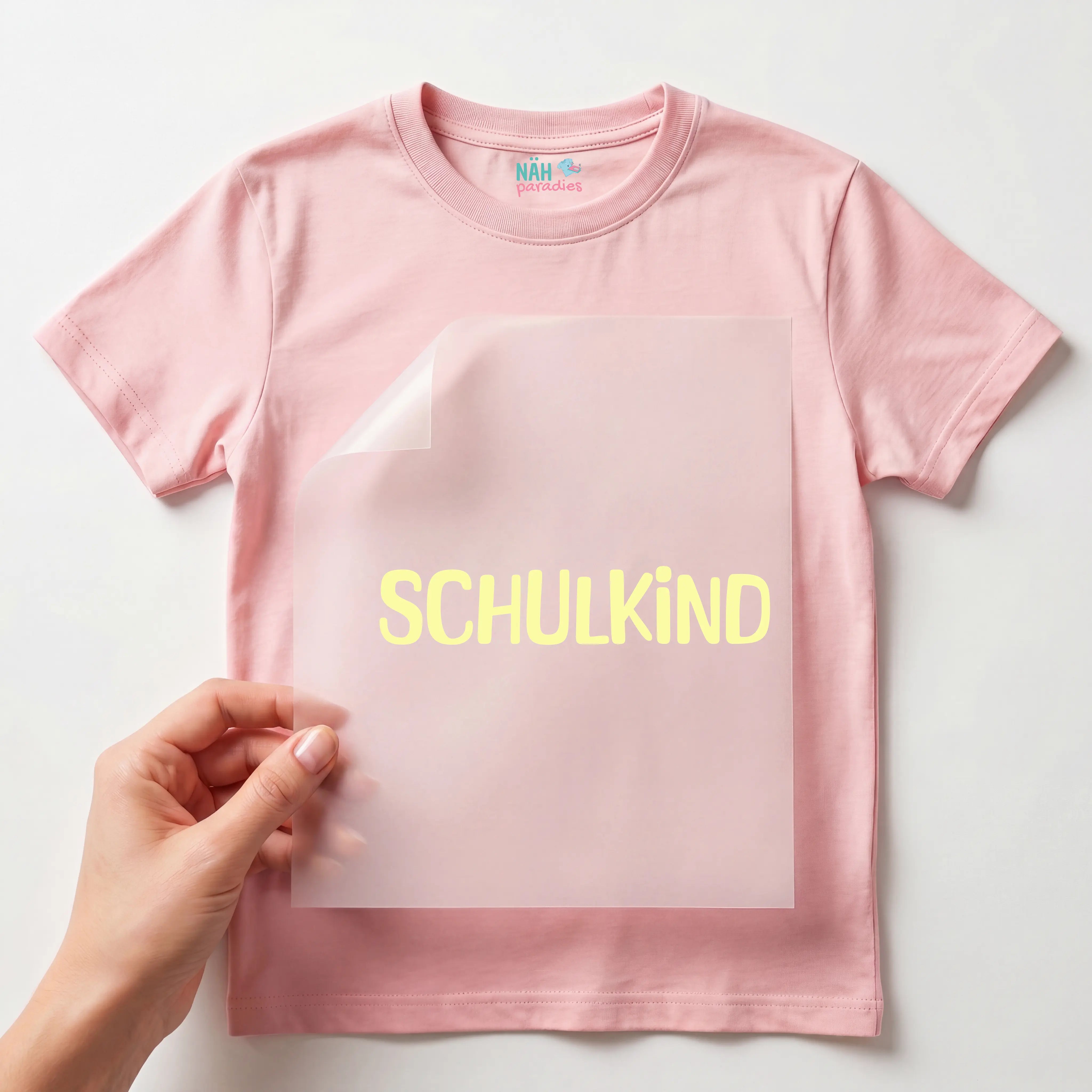 Bügelbild Schriftzug 1 Schulkind