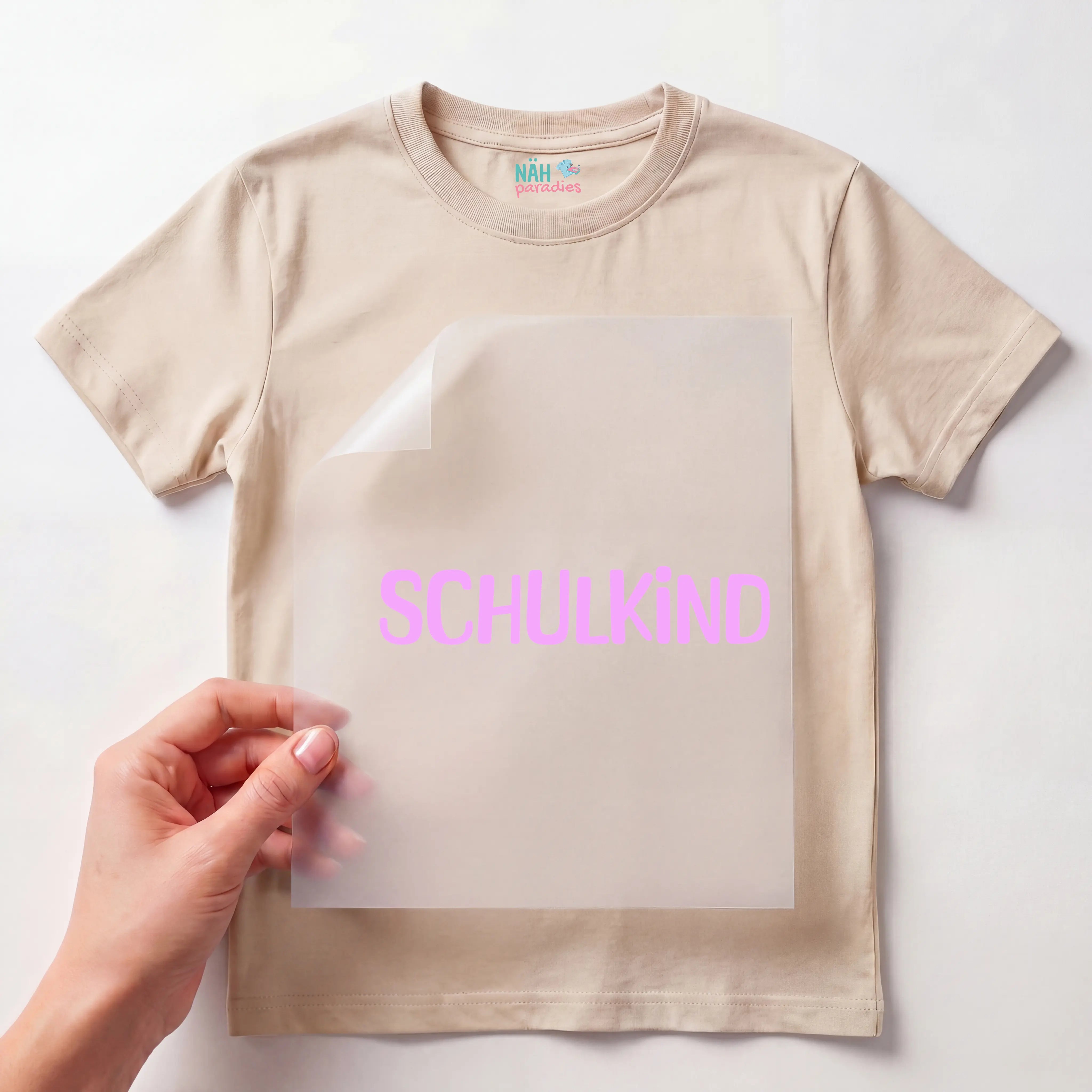 Bügelbild Schriftzug 1 Schulkind