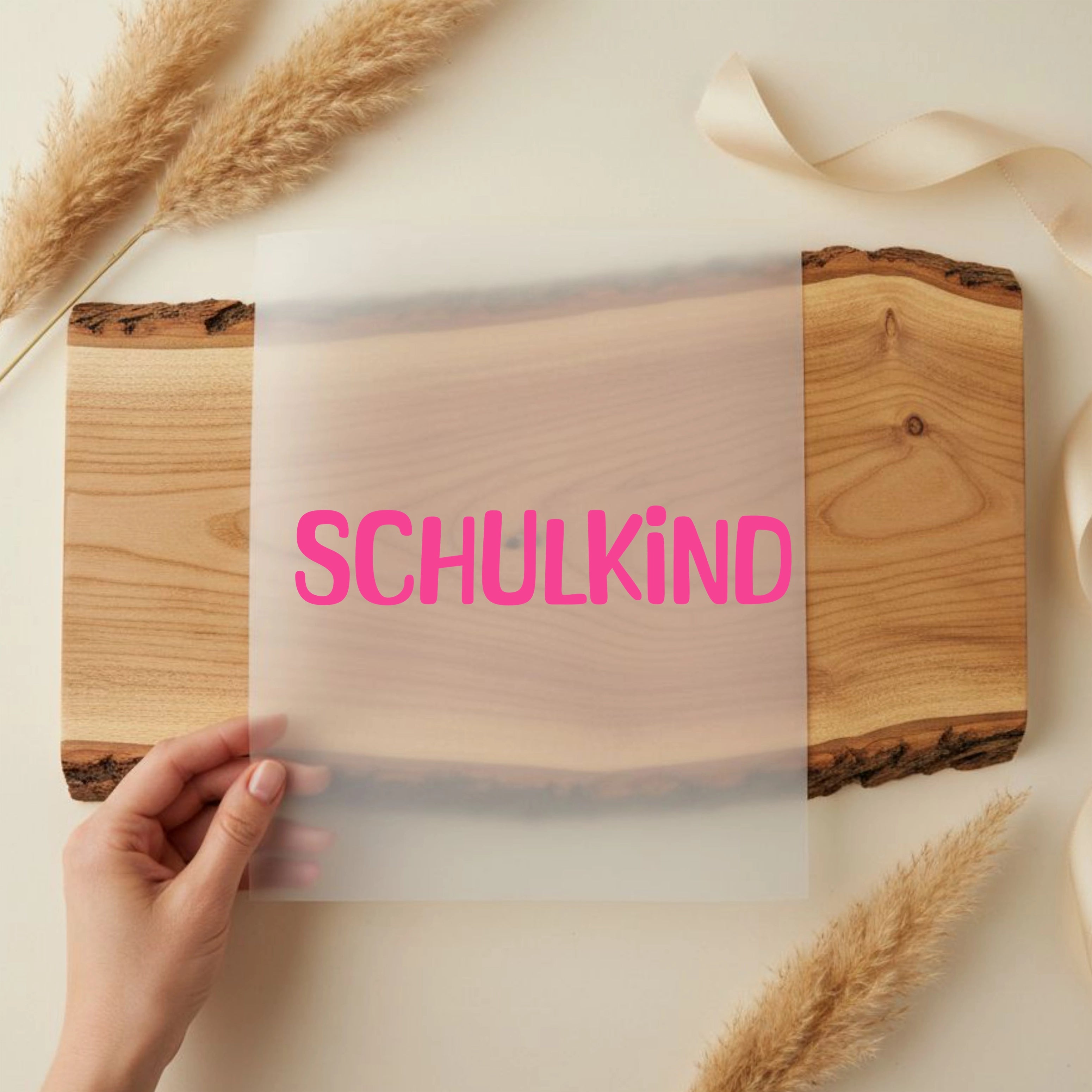 Bügelbild Schriftzug 1 Schulkind