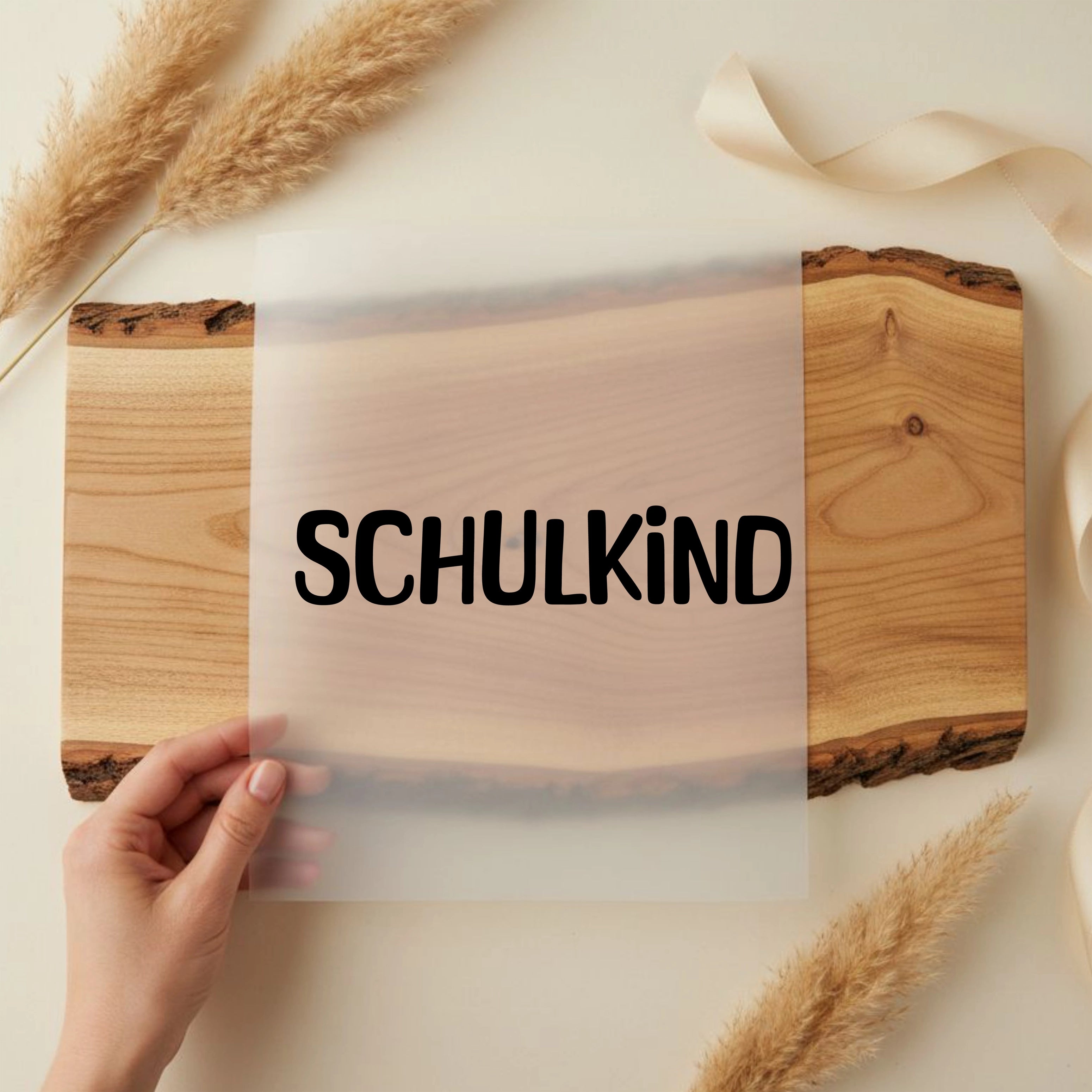 Bügelbild Schriftzug 1 Schulkind