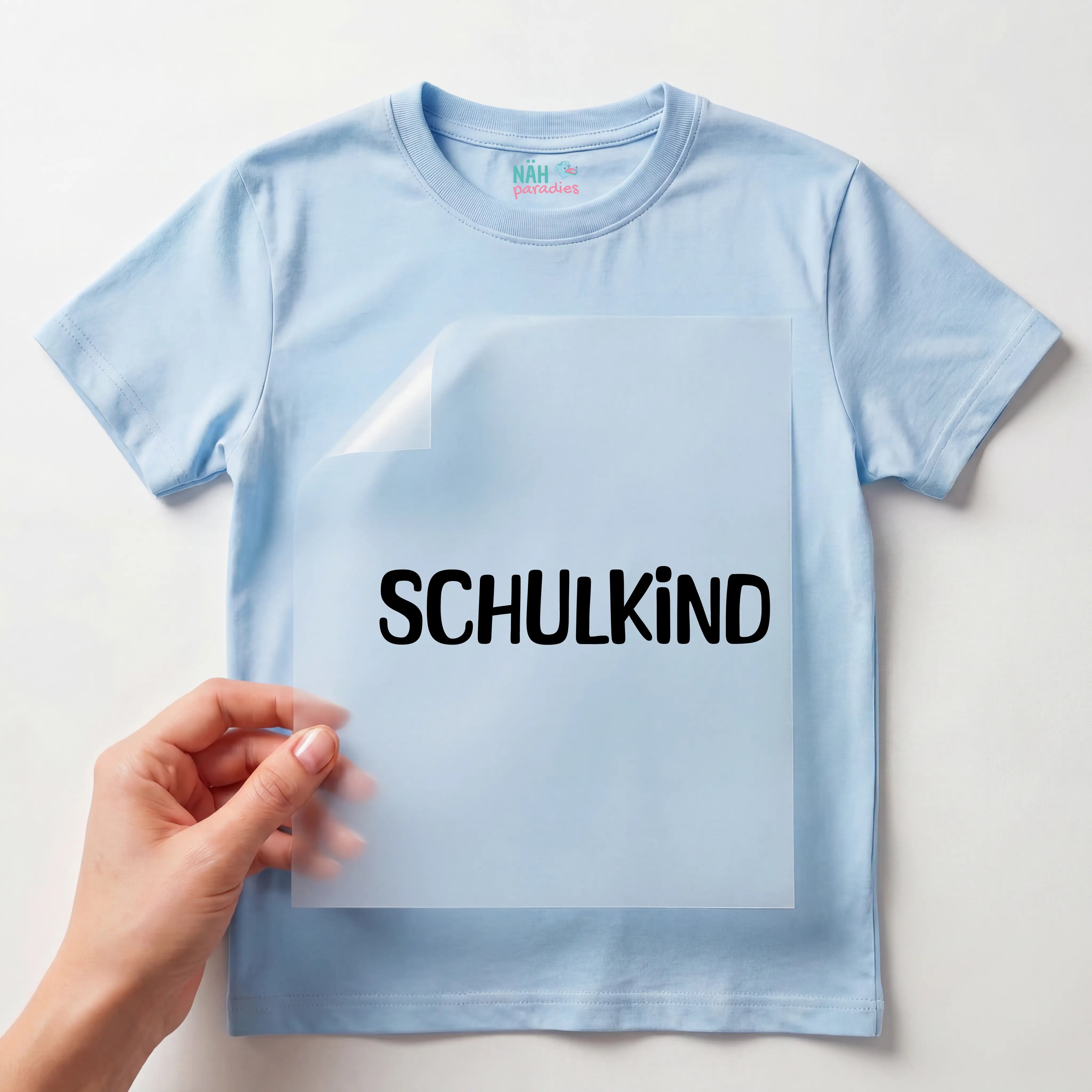 Bügelbild Schriftzug 1 Schulkind