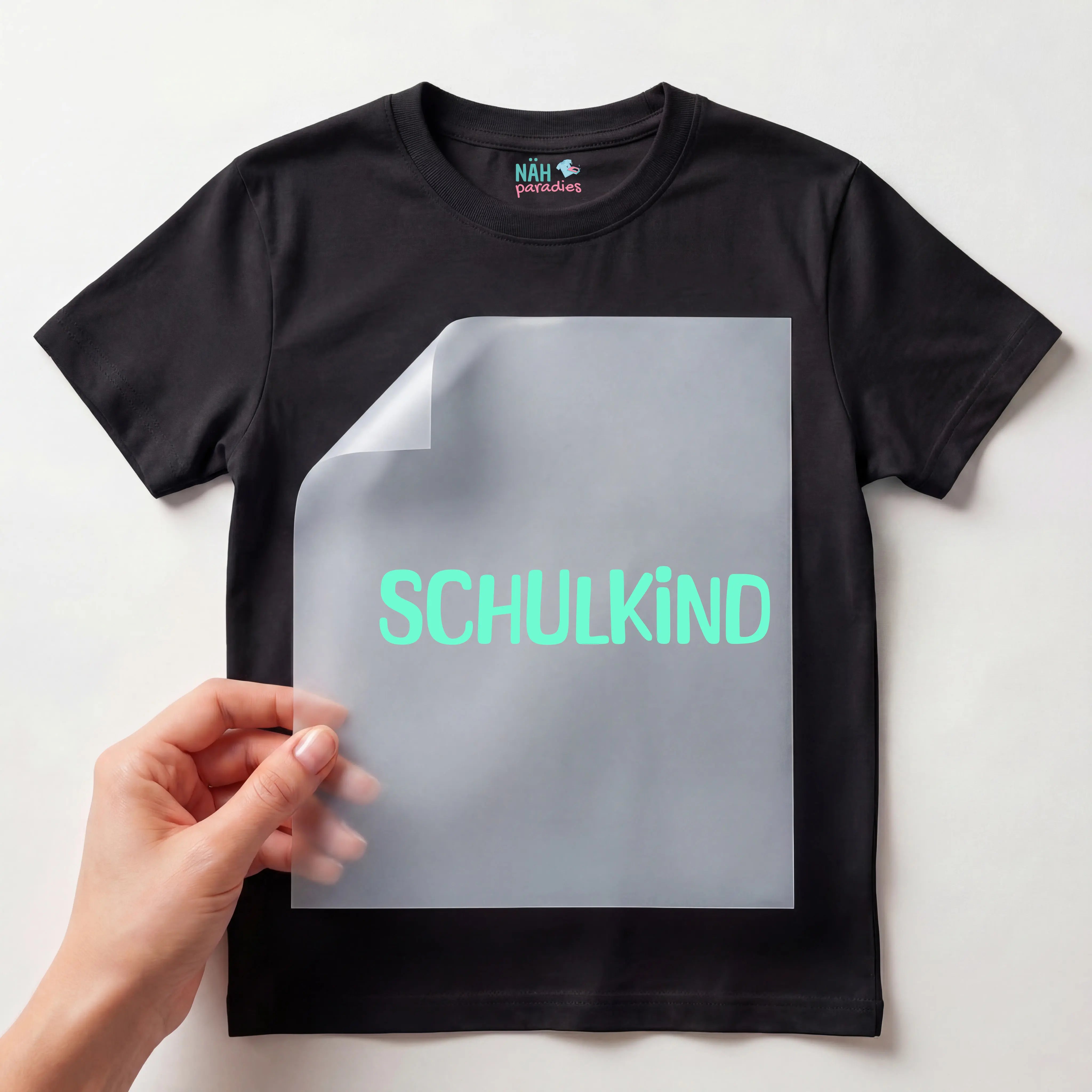 Bügelbild Schriftzug 1 Schulkind