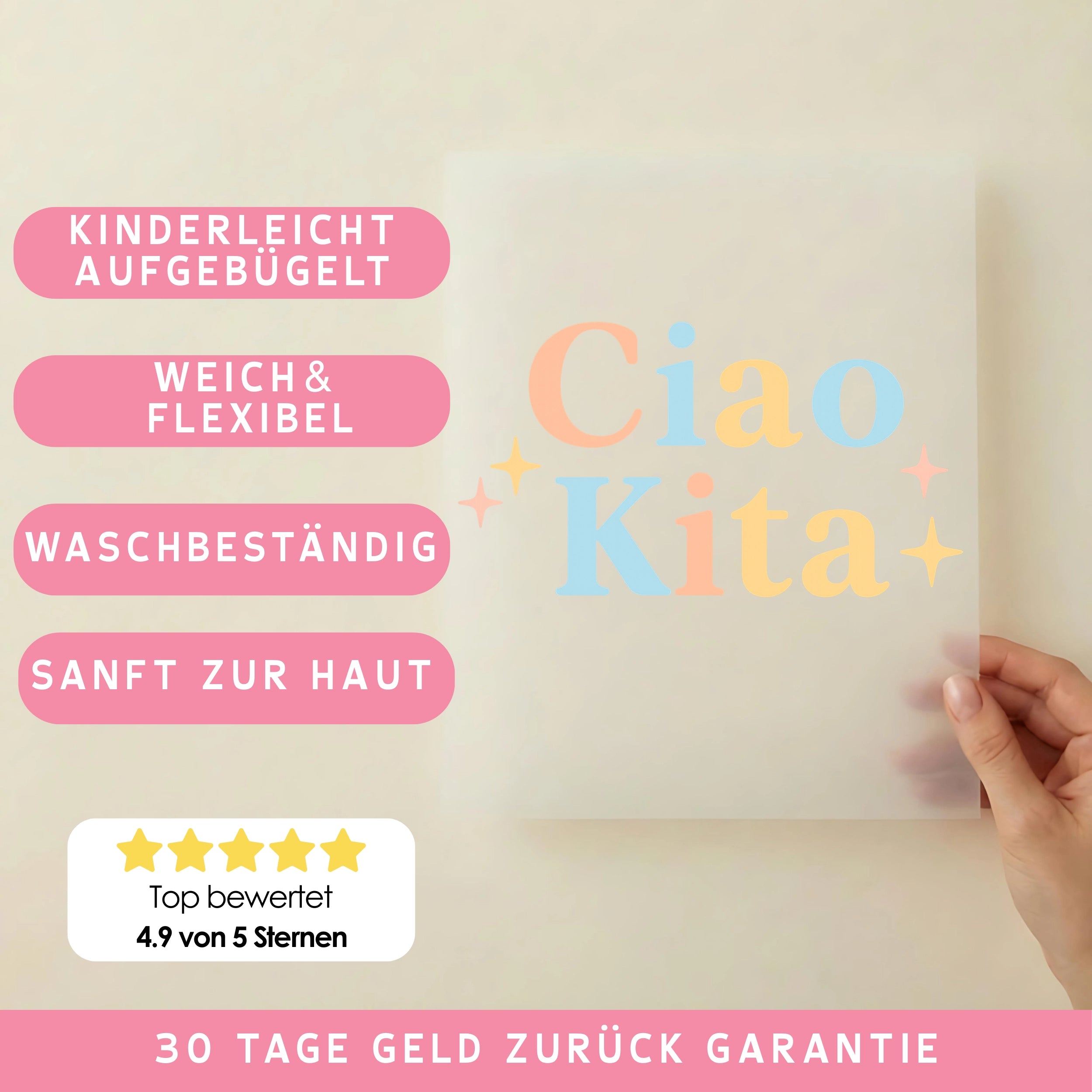 Bügelbild Ciao Kita Pastel