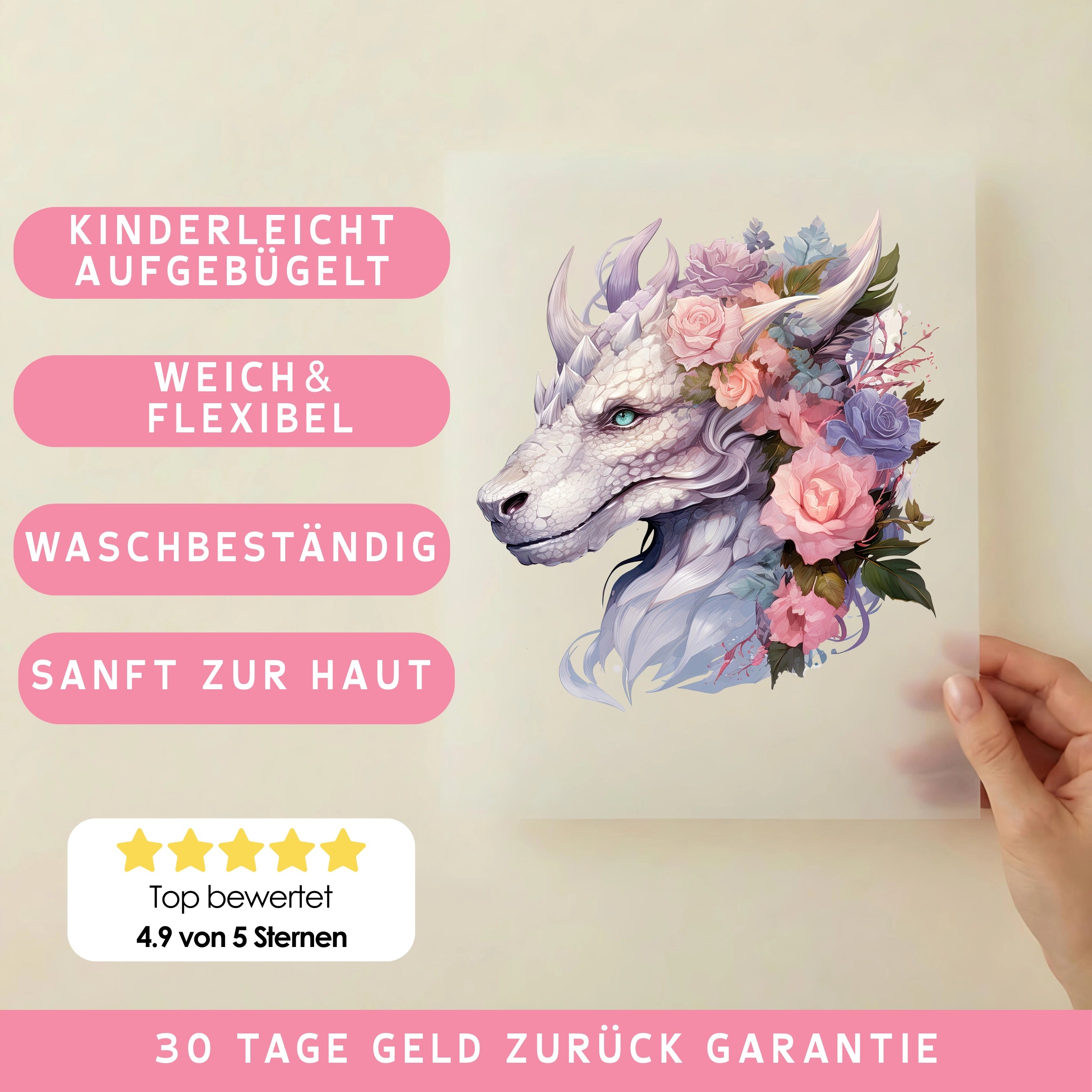 Bügelbild Drache Veridia