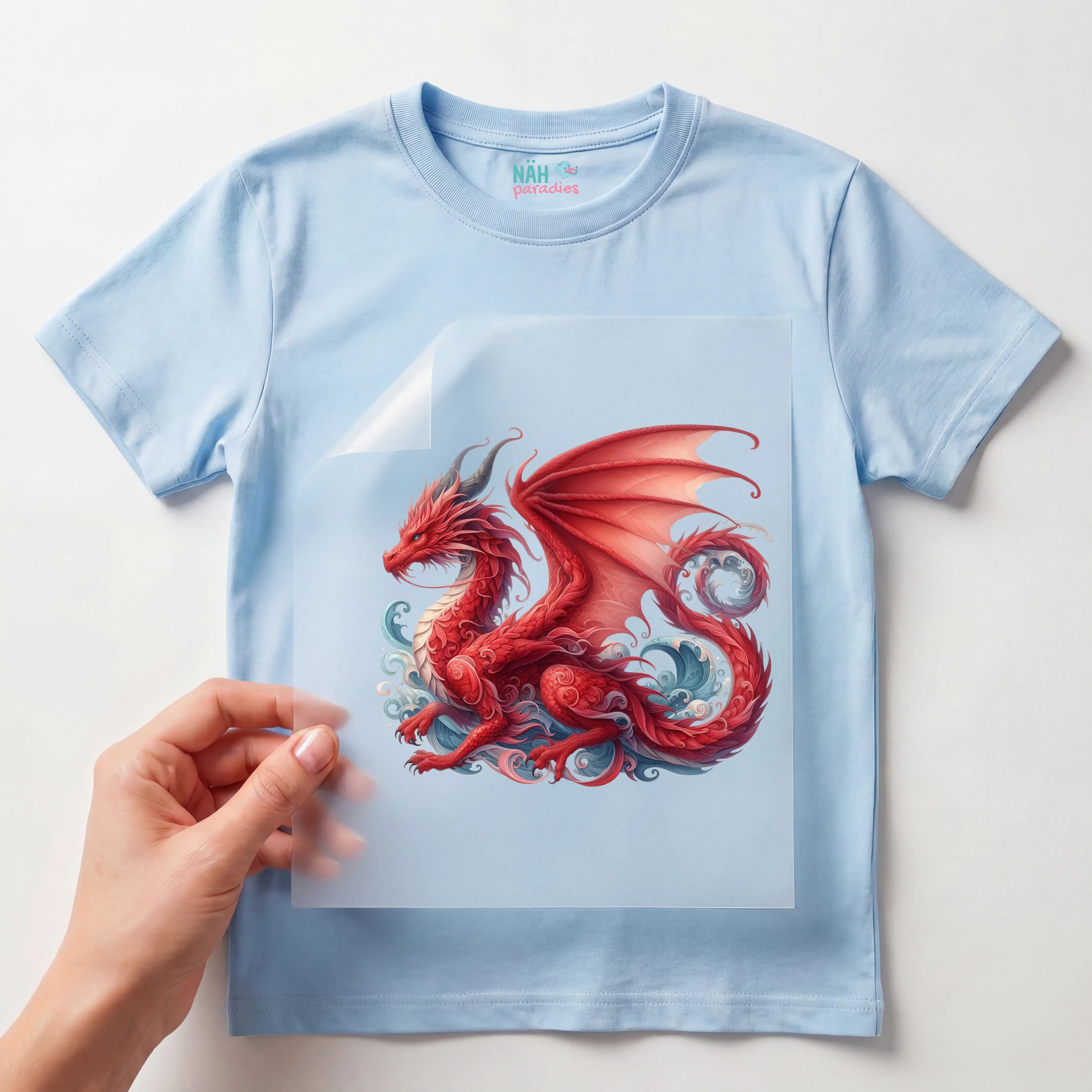 Bügelbild Drache Rotsturm