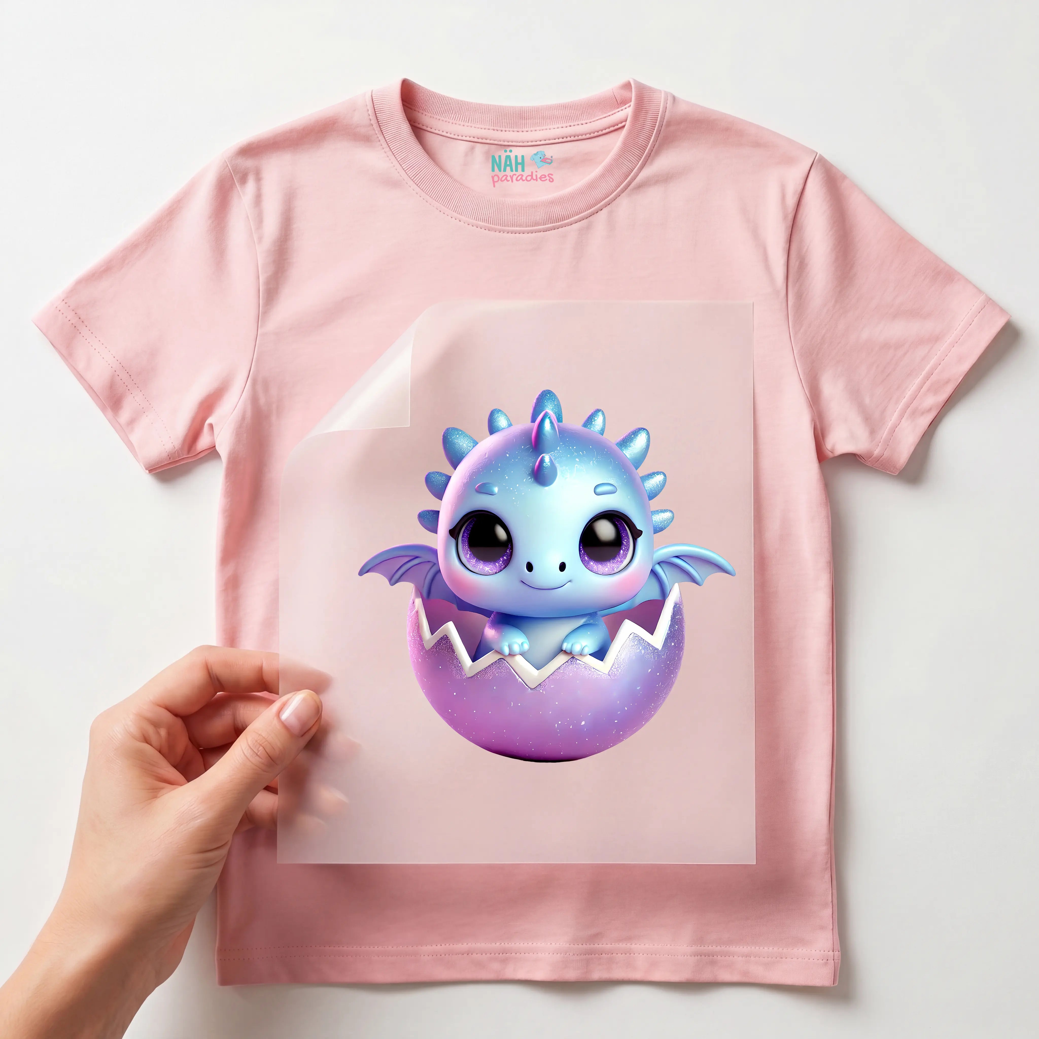 Bügelbild Drache Lilaschlüpfling