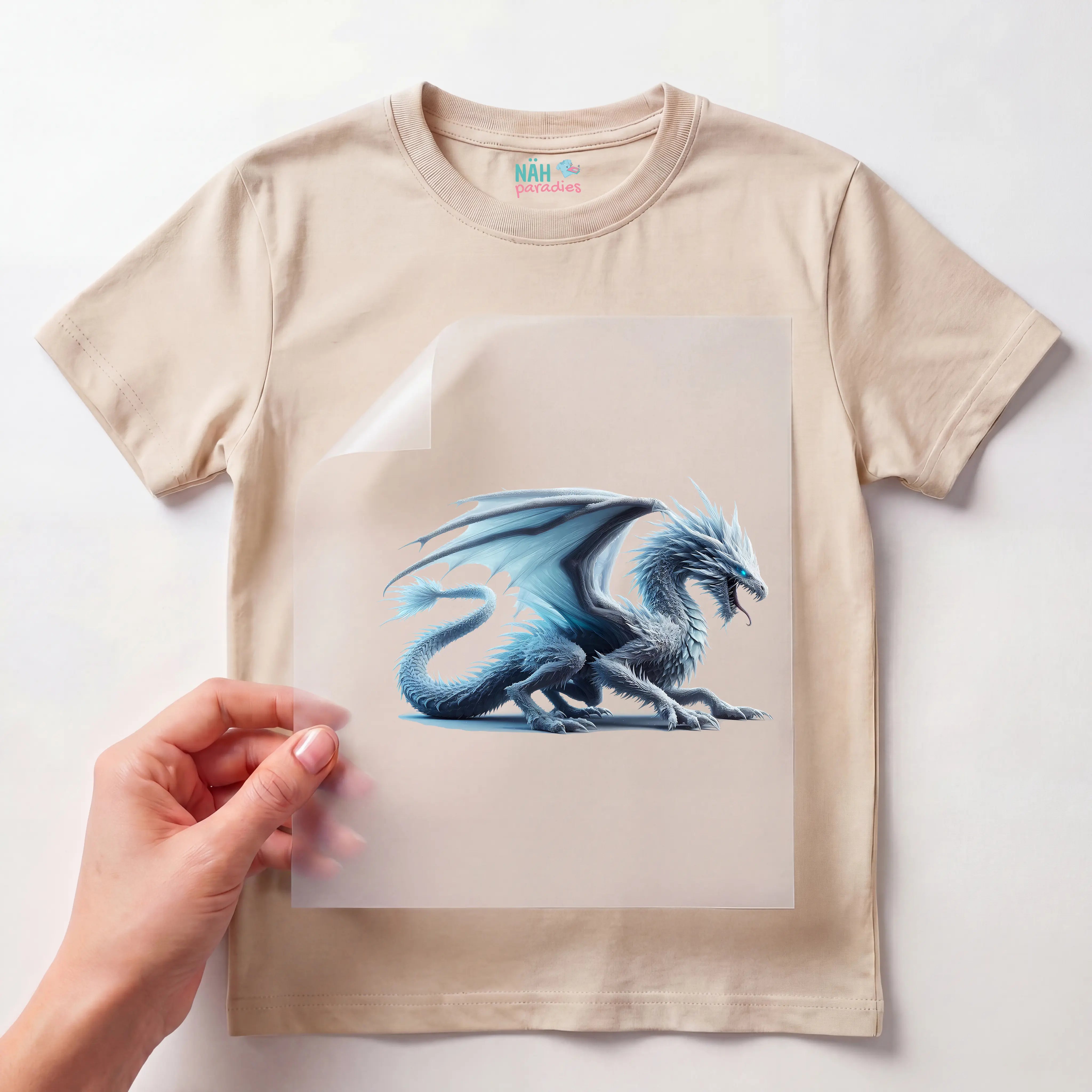 Bügelbild Drache Eiswind