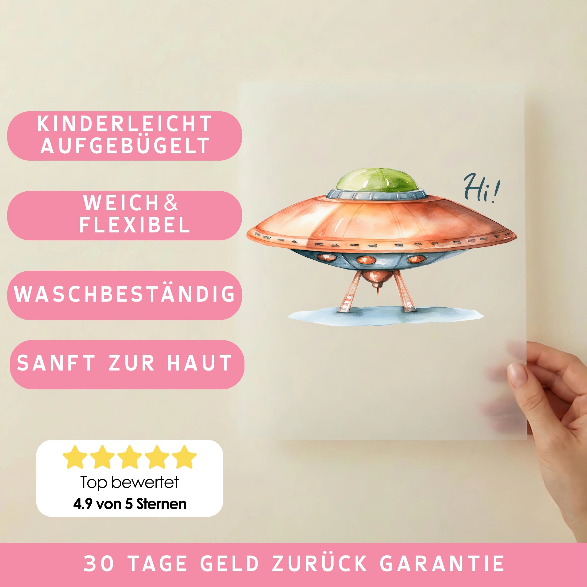Bügelbild Hi aus dem UFO