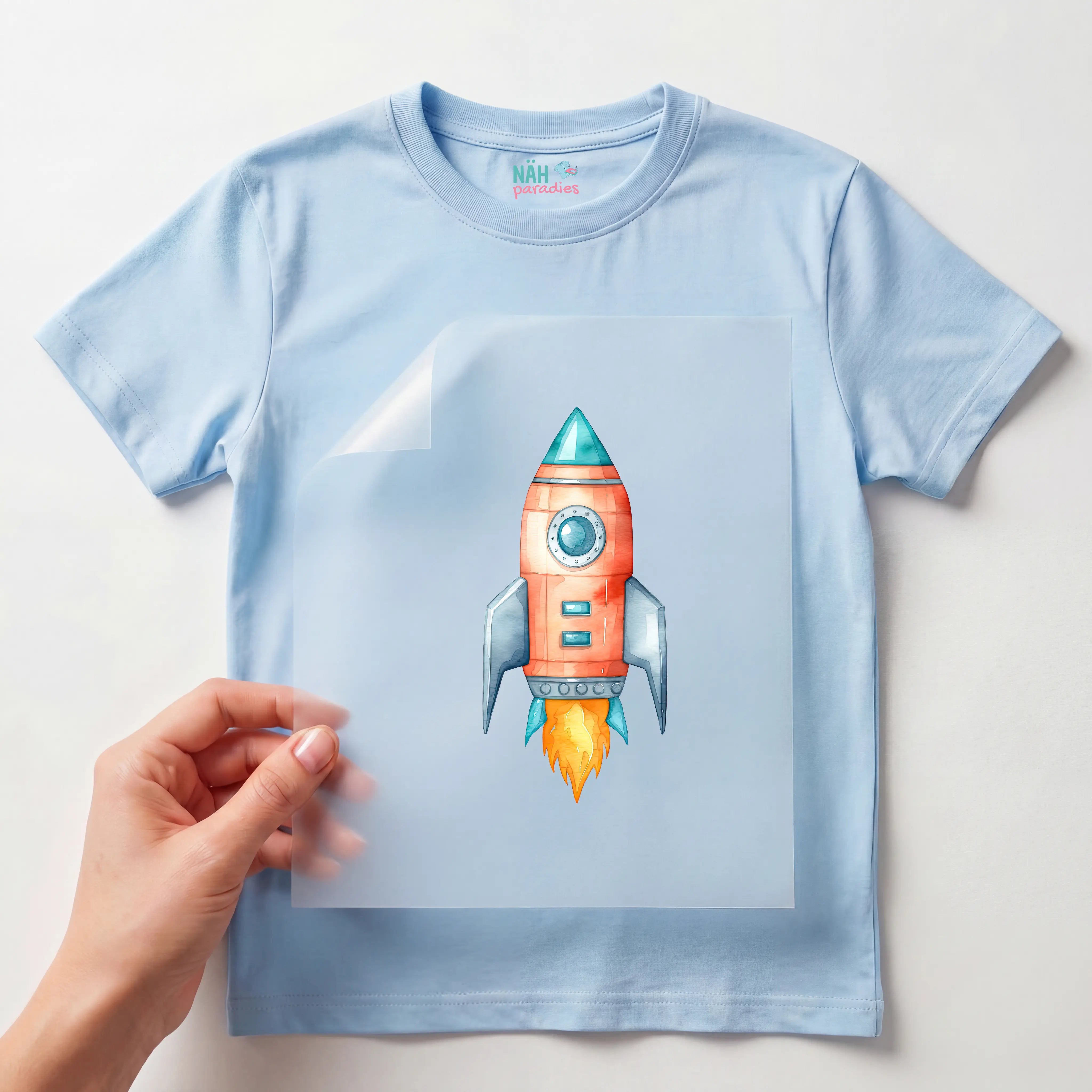 Bügelbild Rakete