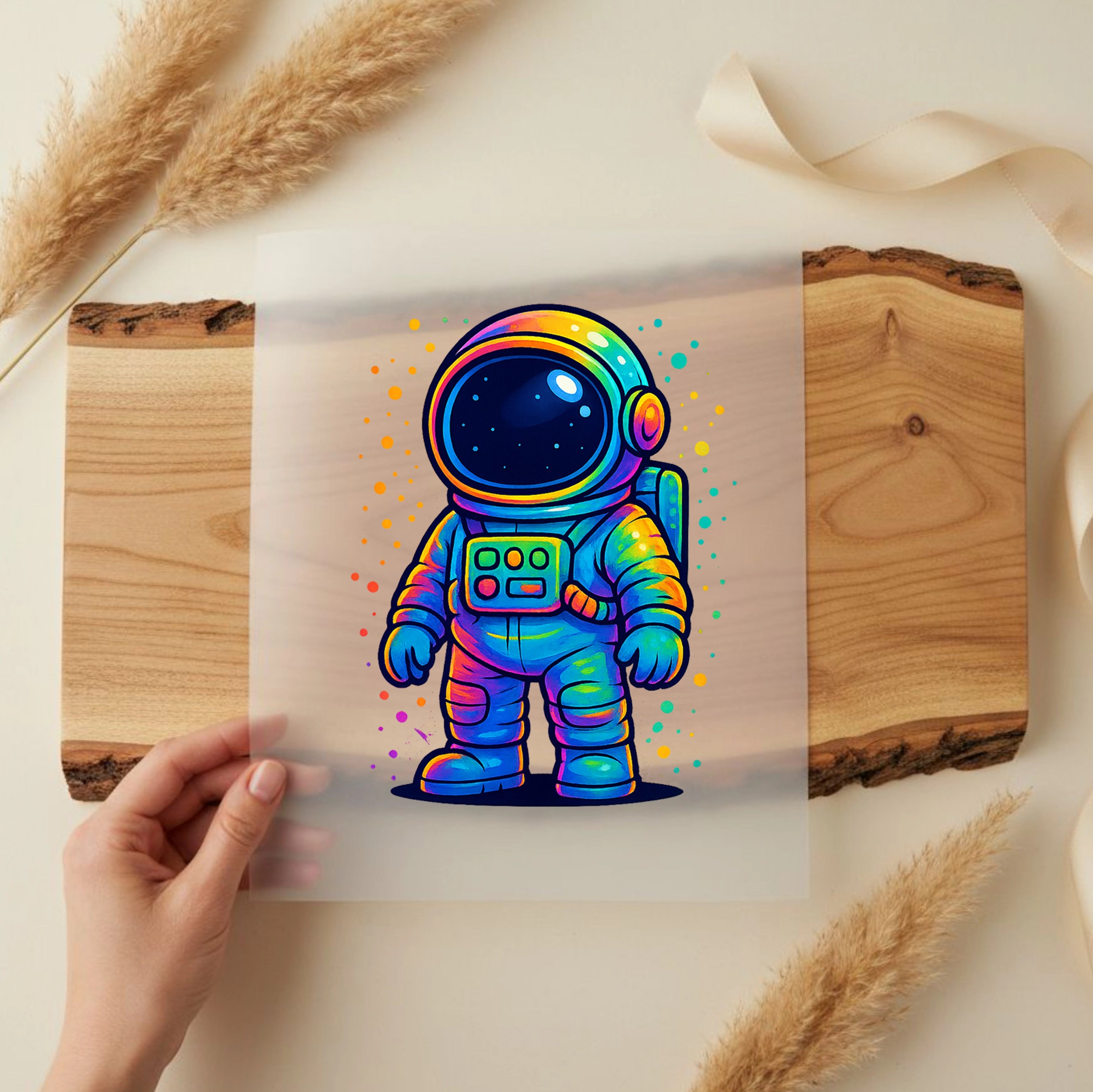 Bügelbild Bunter Kosmonaut