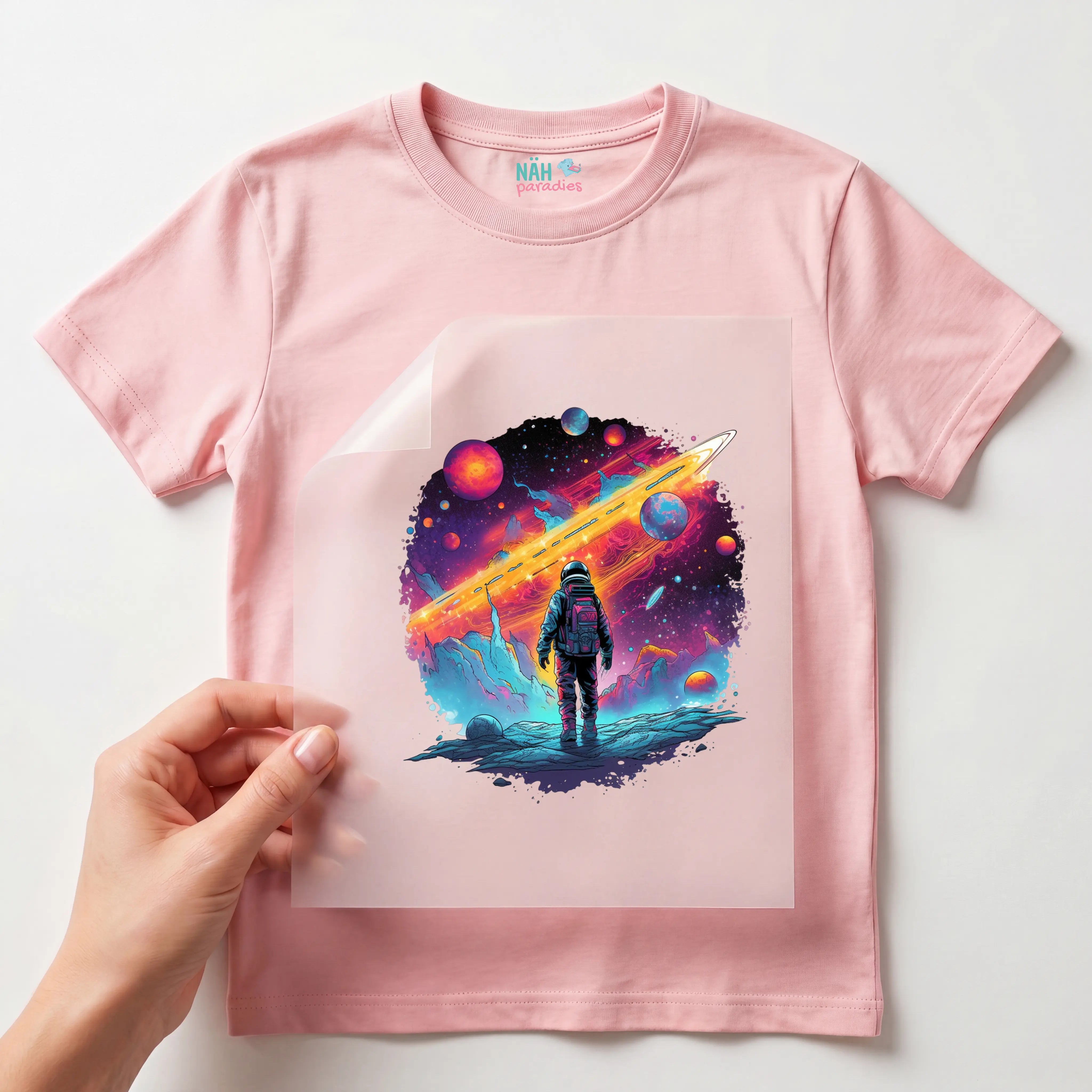 Bügelbild Astronaut Weltall Entdecker