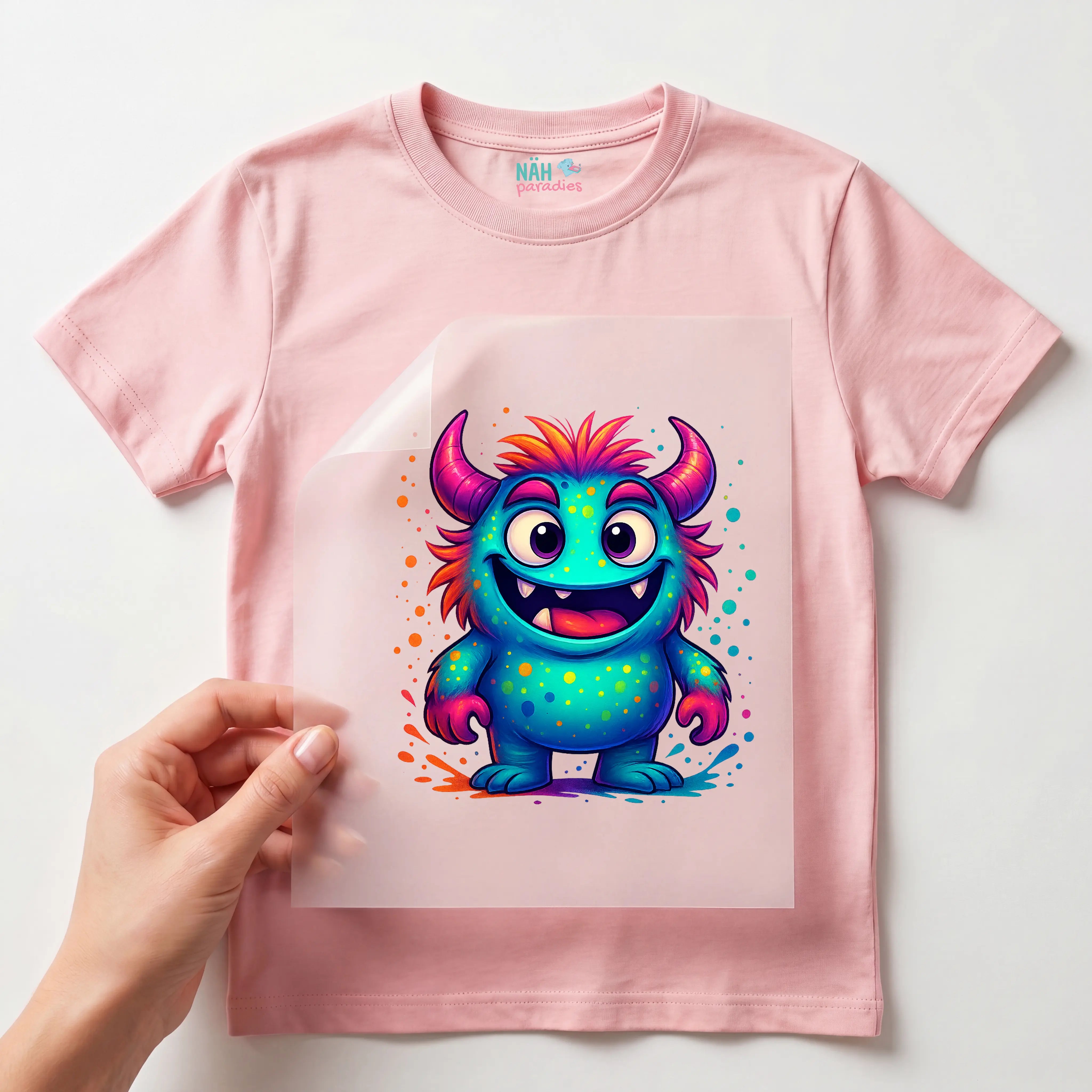 Bügelbild Monster Bunti