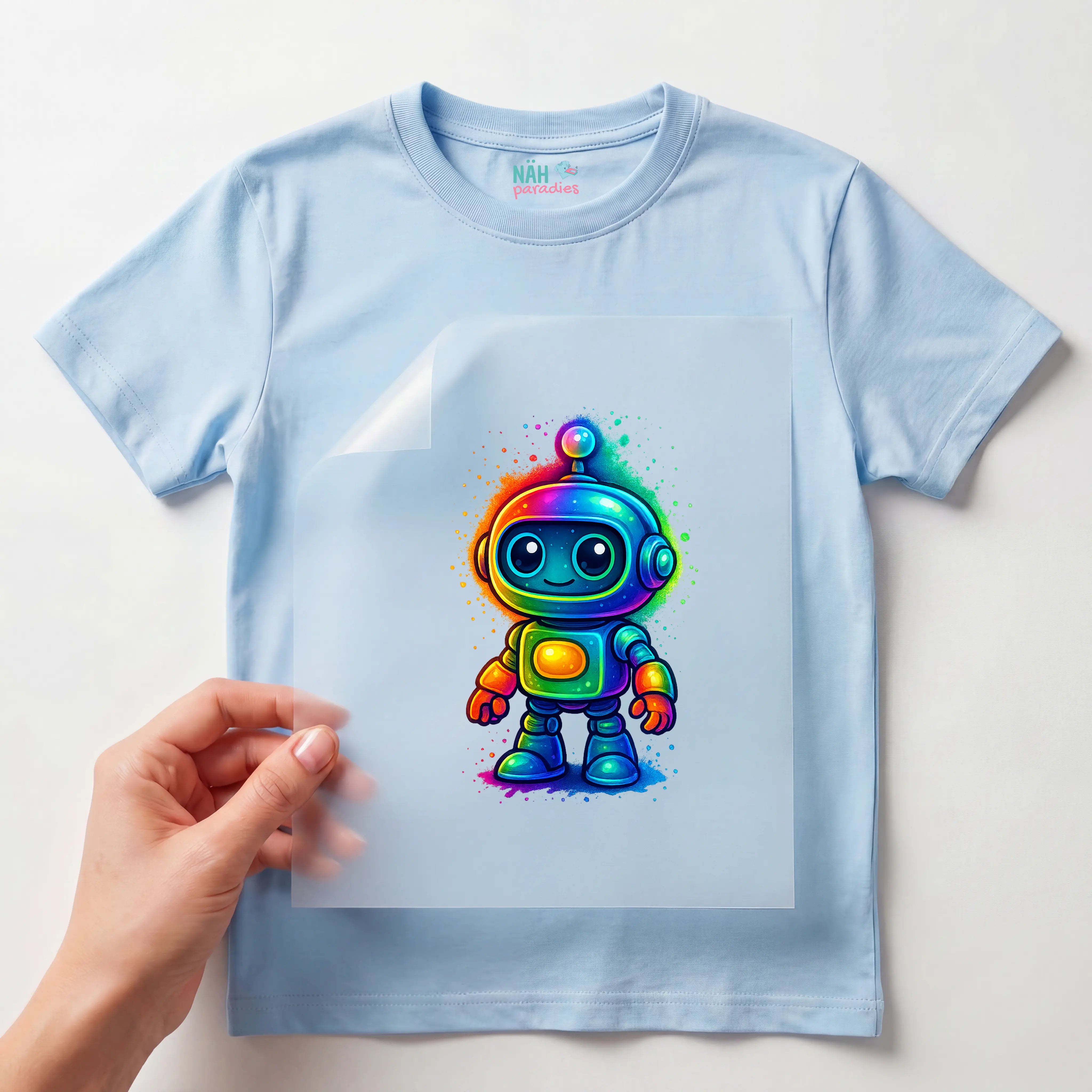 Bügelbild Roboter Farbenrobbi
