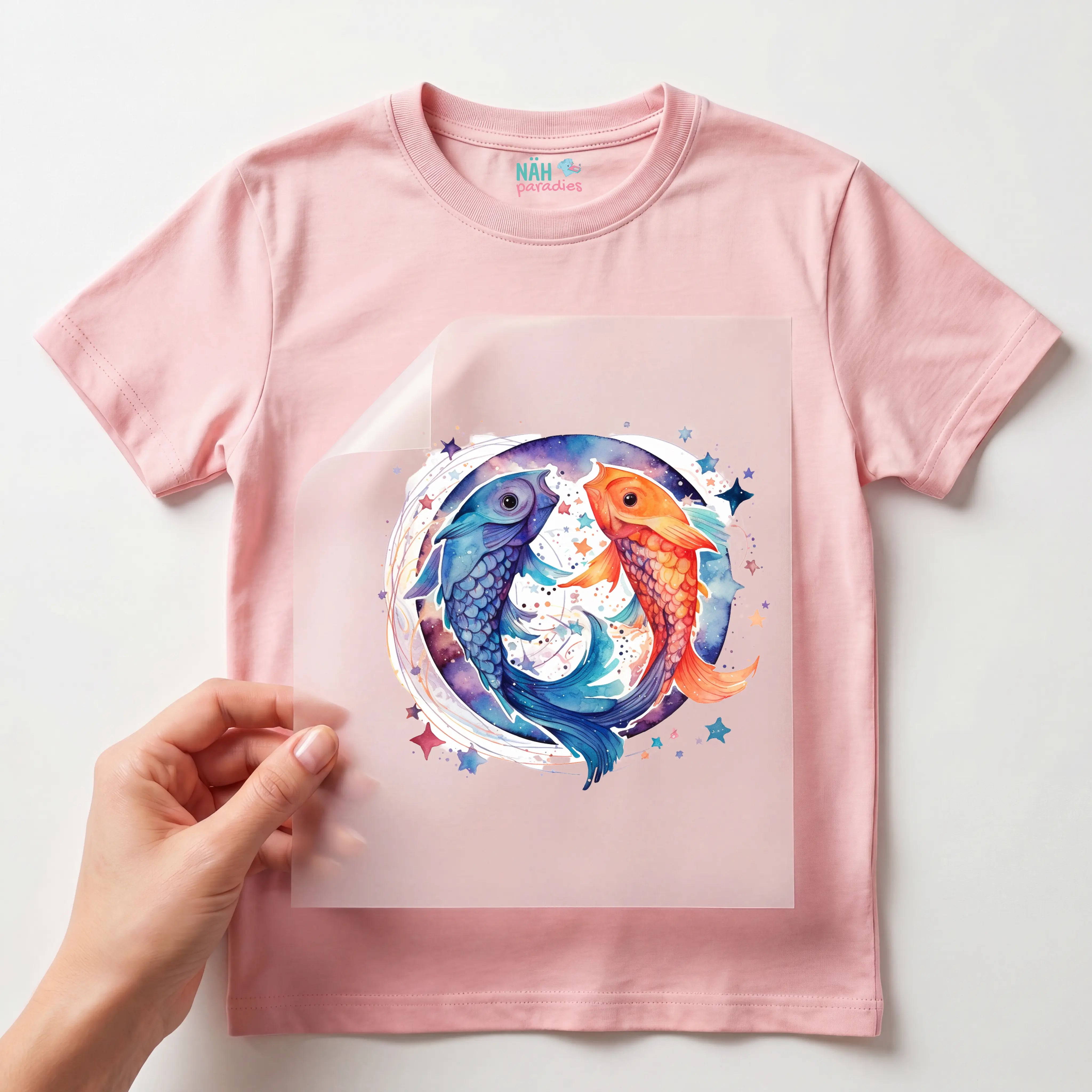 Bügelbild Sternzeichen Fische Bunt