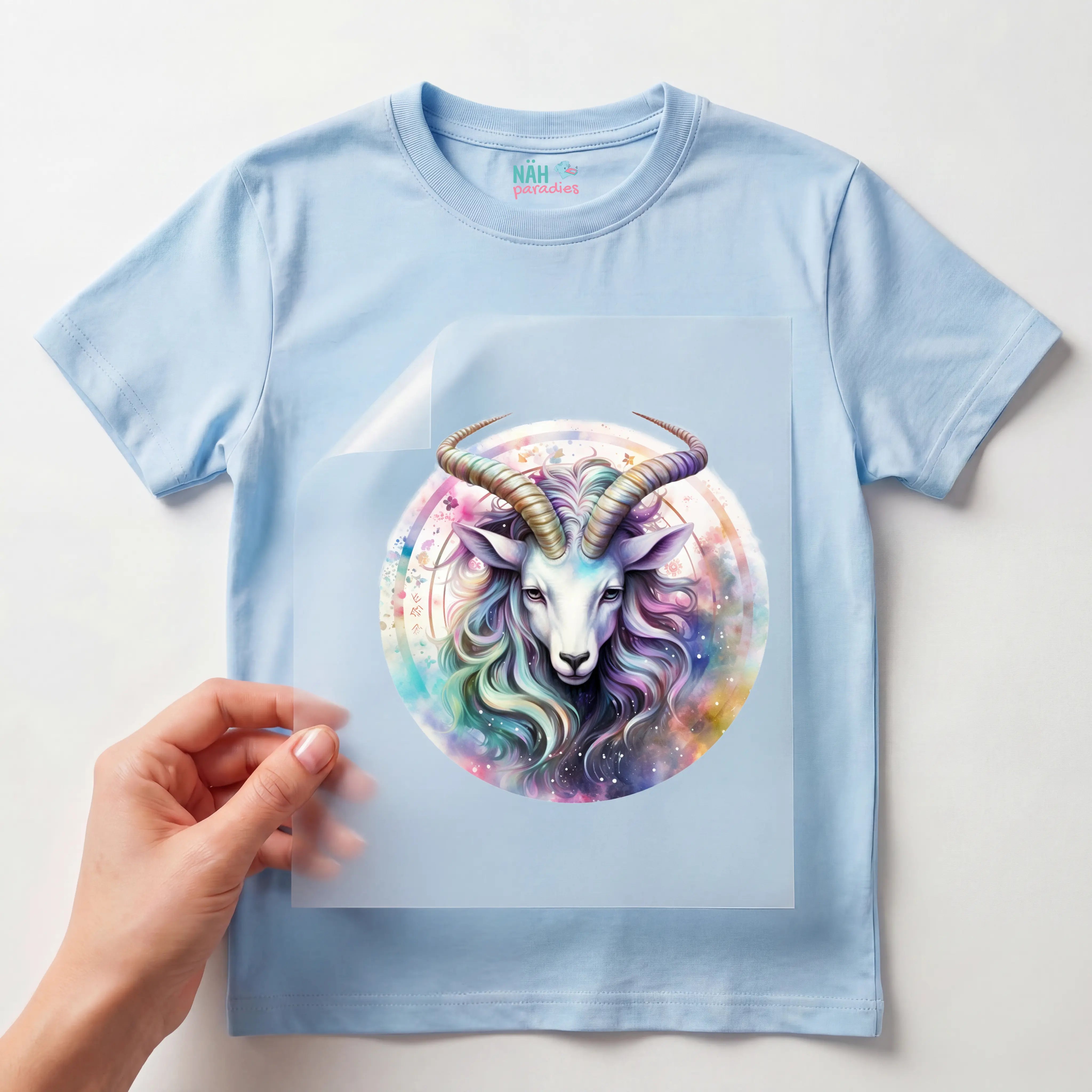 Bügelbild Sternzeichen Steinbock Bunt