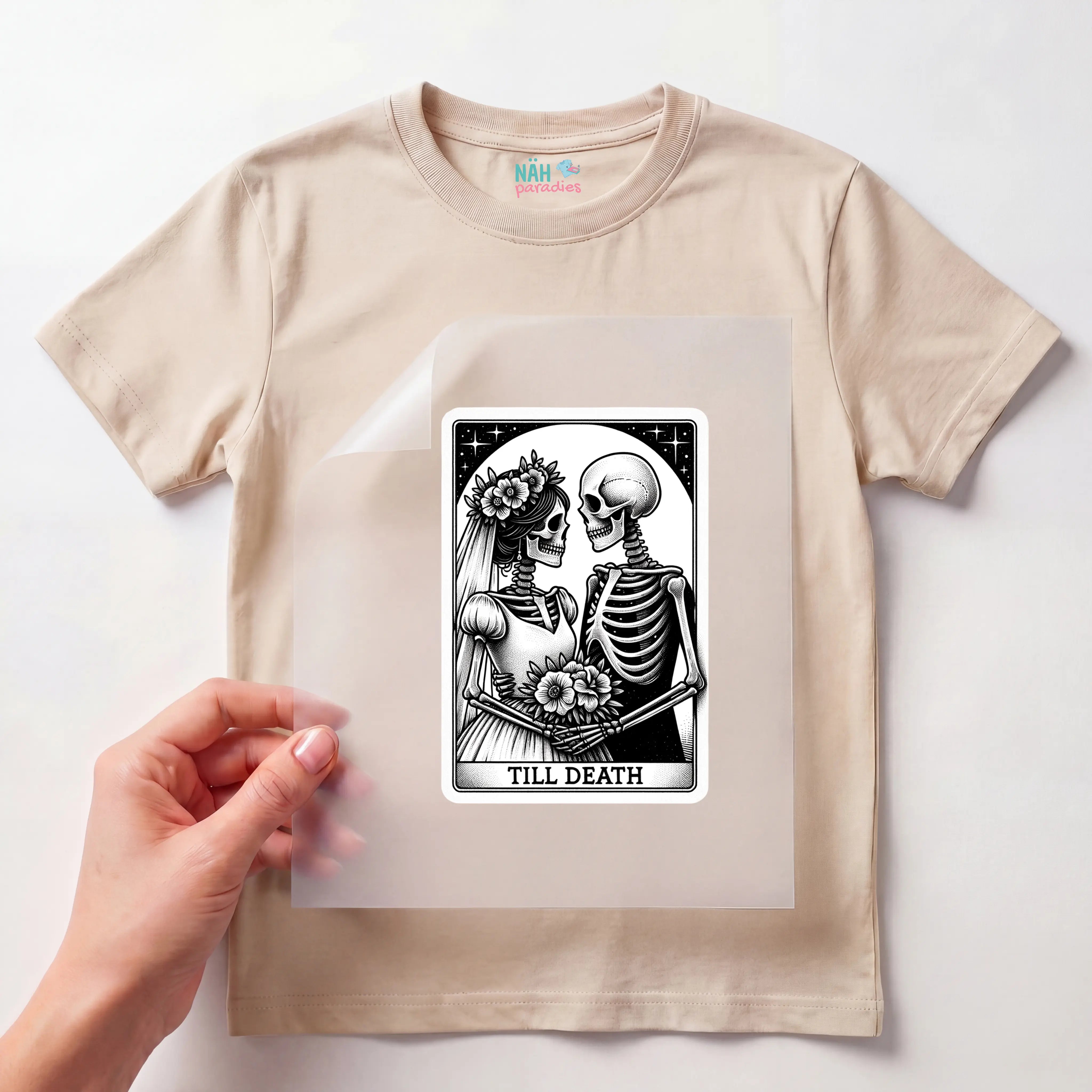 Bügelbild Tarotkarte TILL DEATH