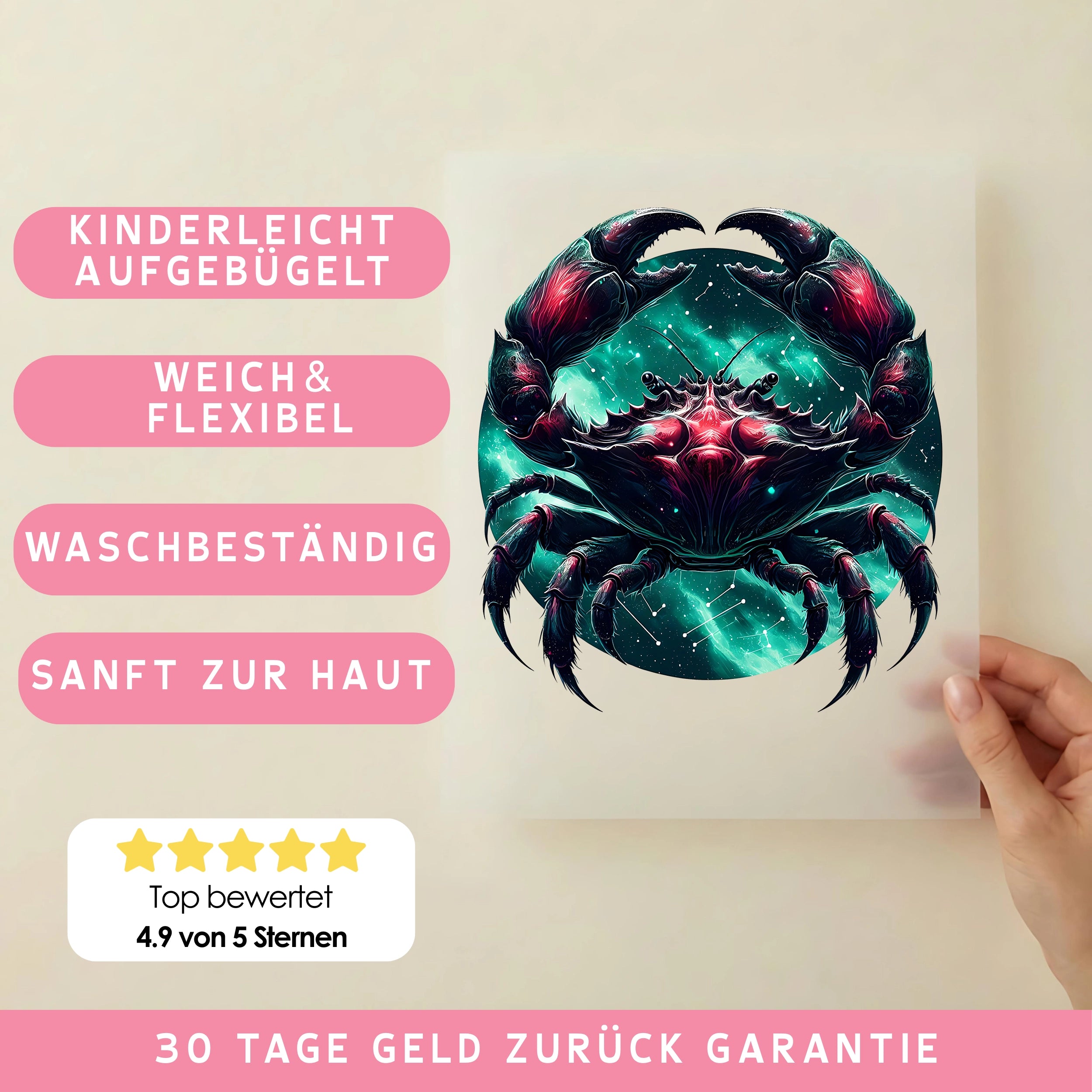 Bügelbild Sternzeichen Galaktischer Krebs