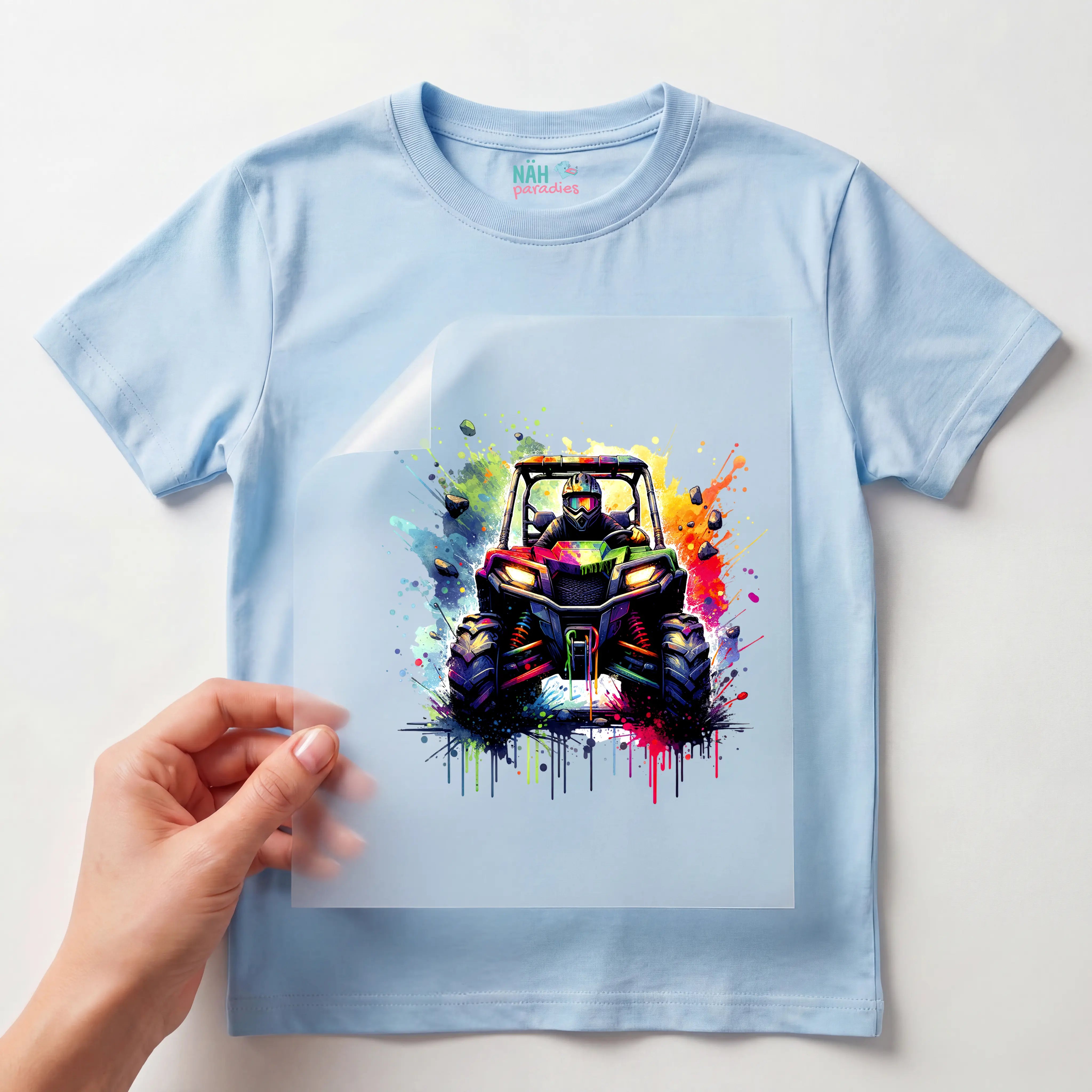 Bügelbild Bunter Buggy