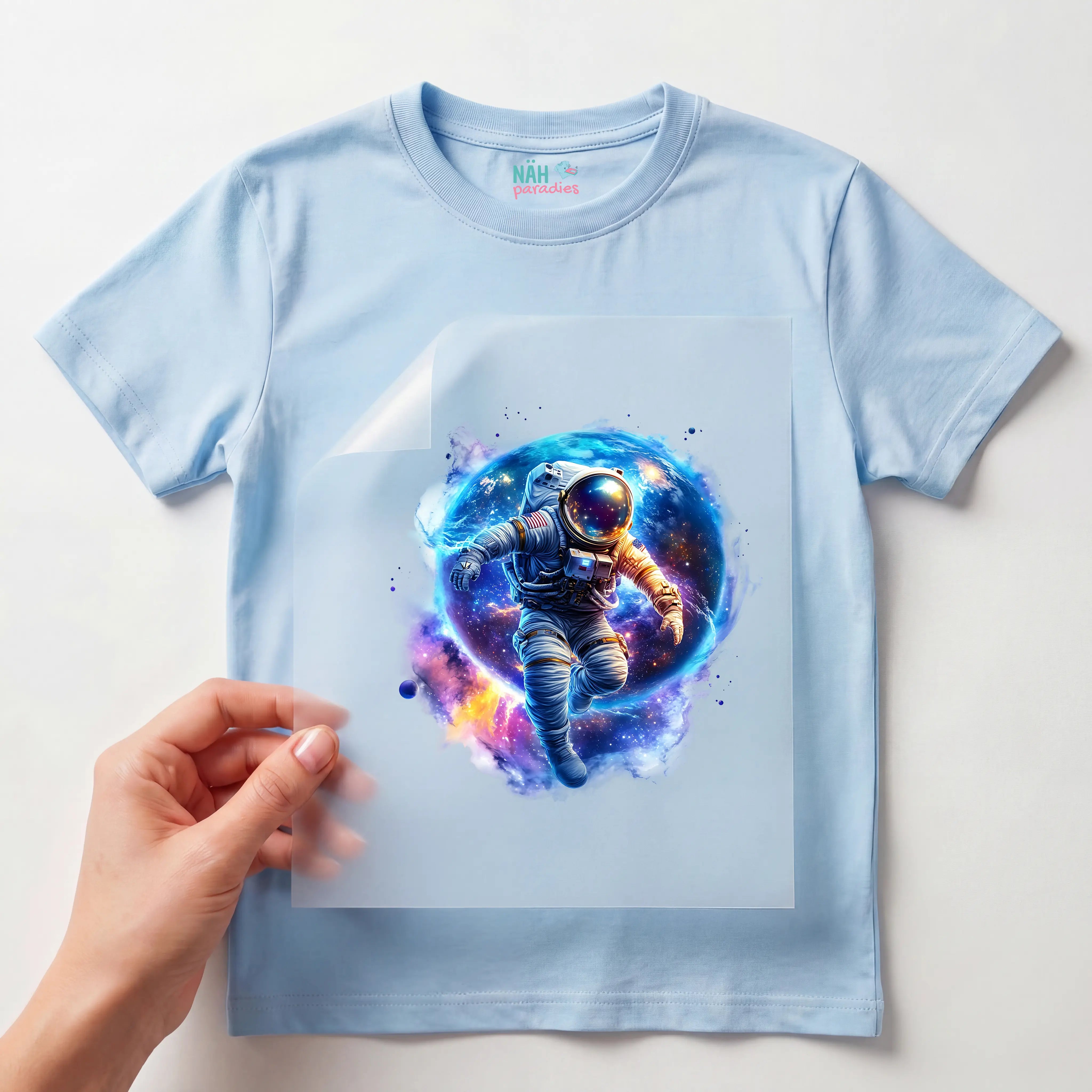 Bügelbild Astronaut Raumflug Abenteuer