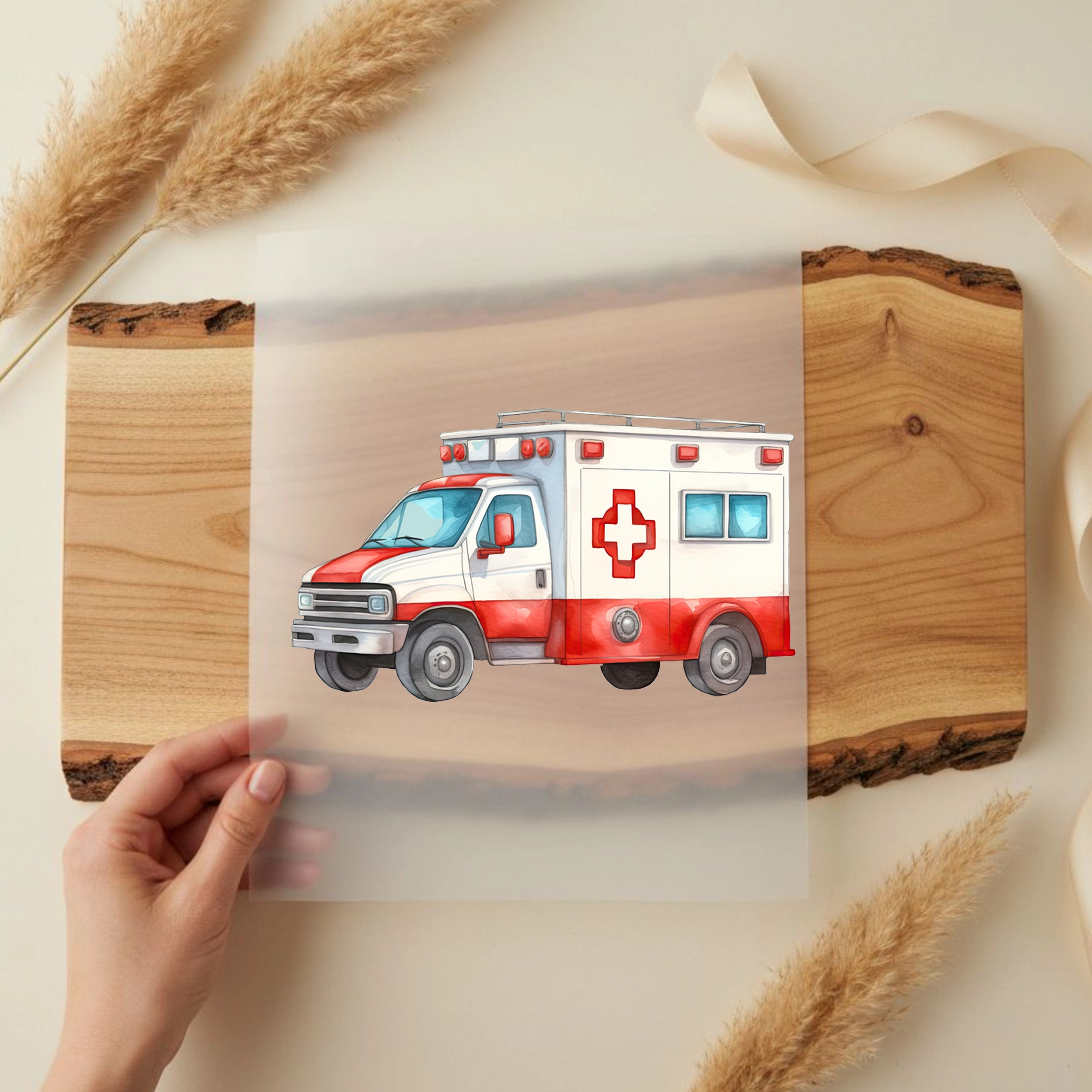 Bügelbild Krankenwagen