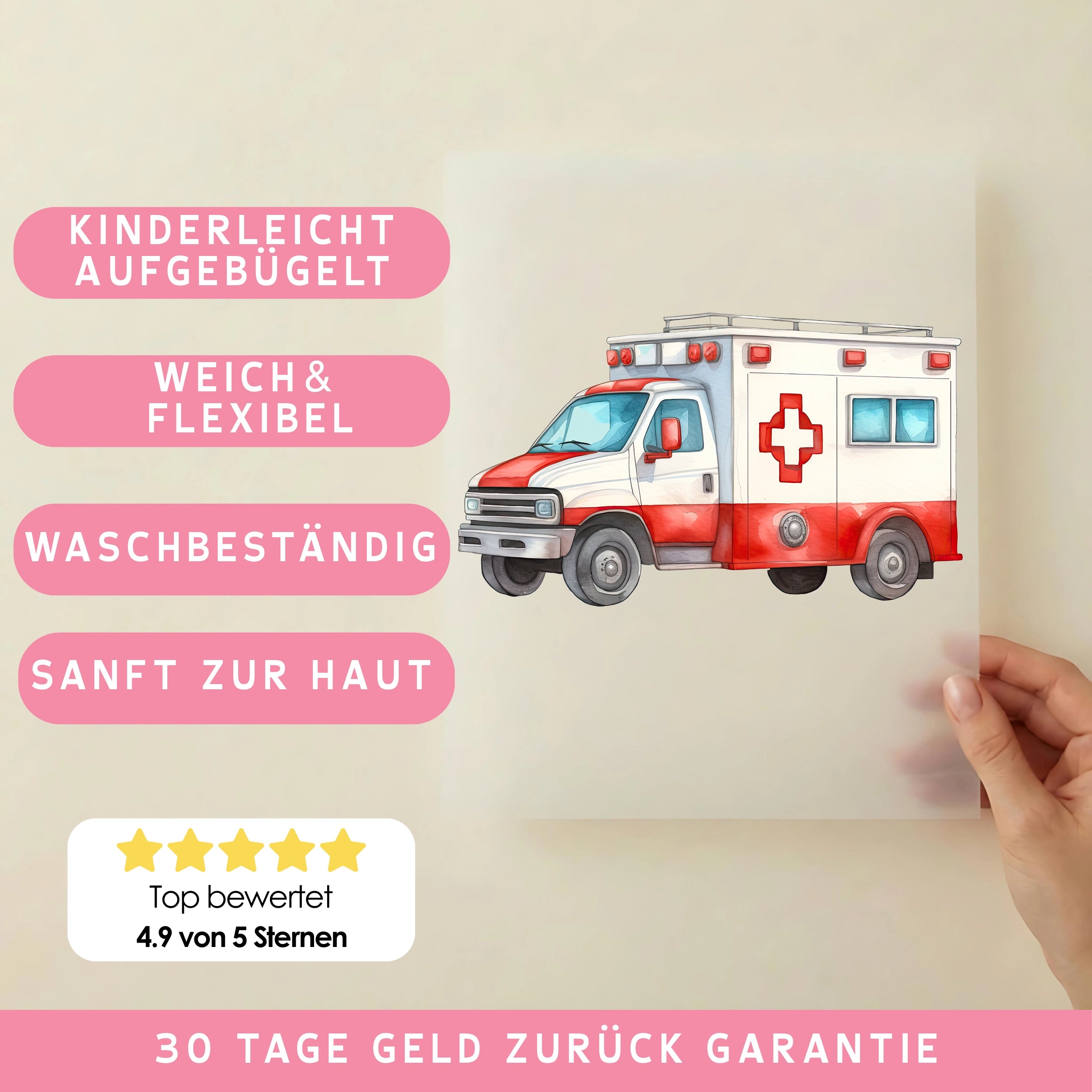 Bügelbild Krankenwagen