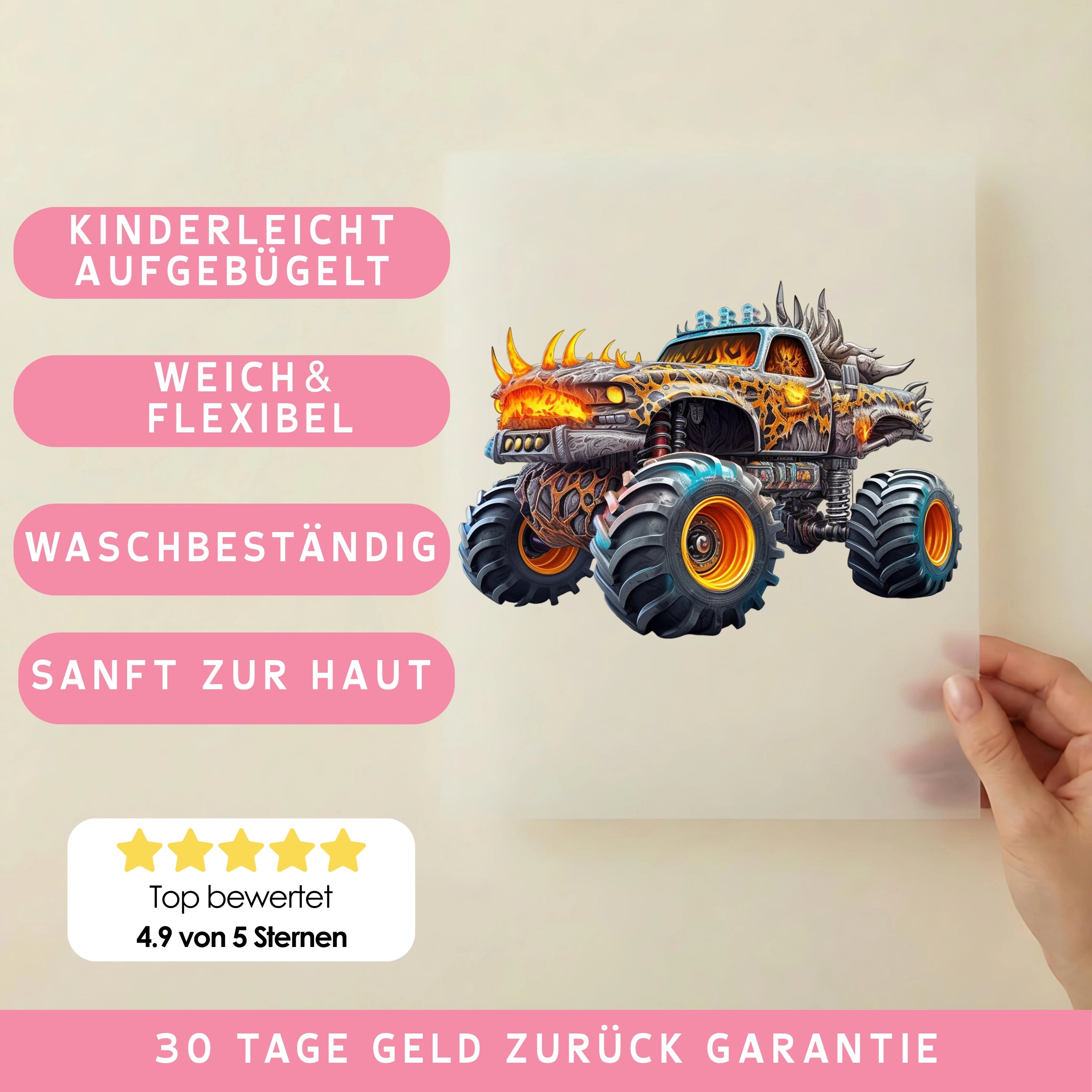 Bügelbild Monstertruck Inferno